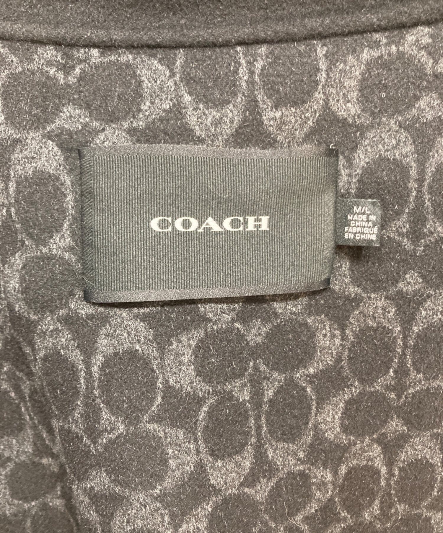 中古・古着通販】COACH (コーチ) ウール スウィング コート ブラック
