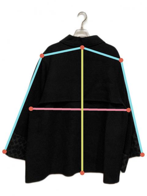 中古・古着通販】COACH (コーチ) ウール スウィング コート ブラック