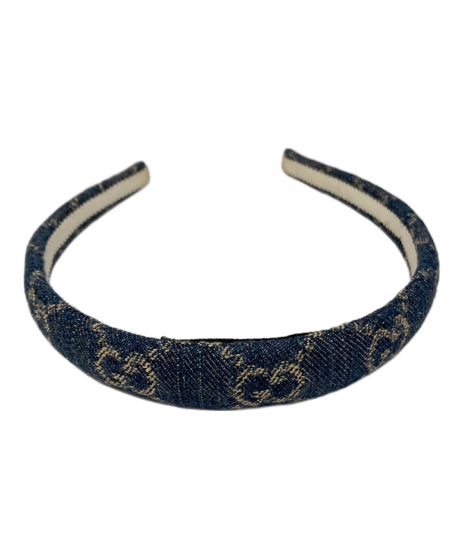 中古・古着通販】GUCCI (グッチ) GG柄デニムカチューシャ インディゴ