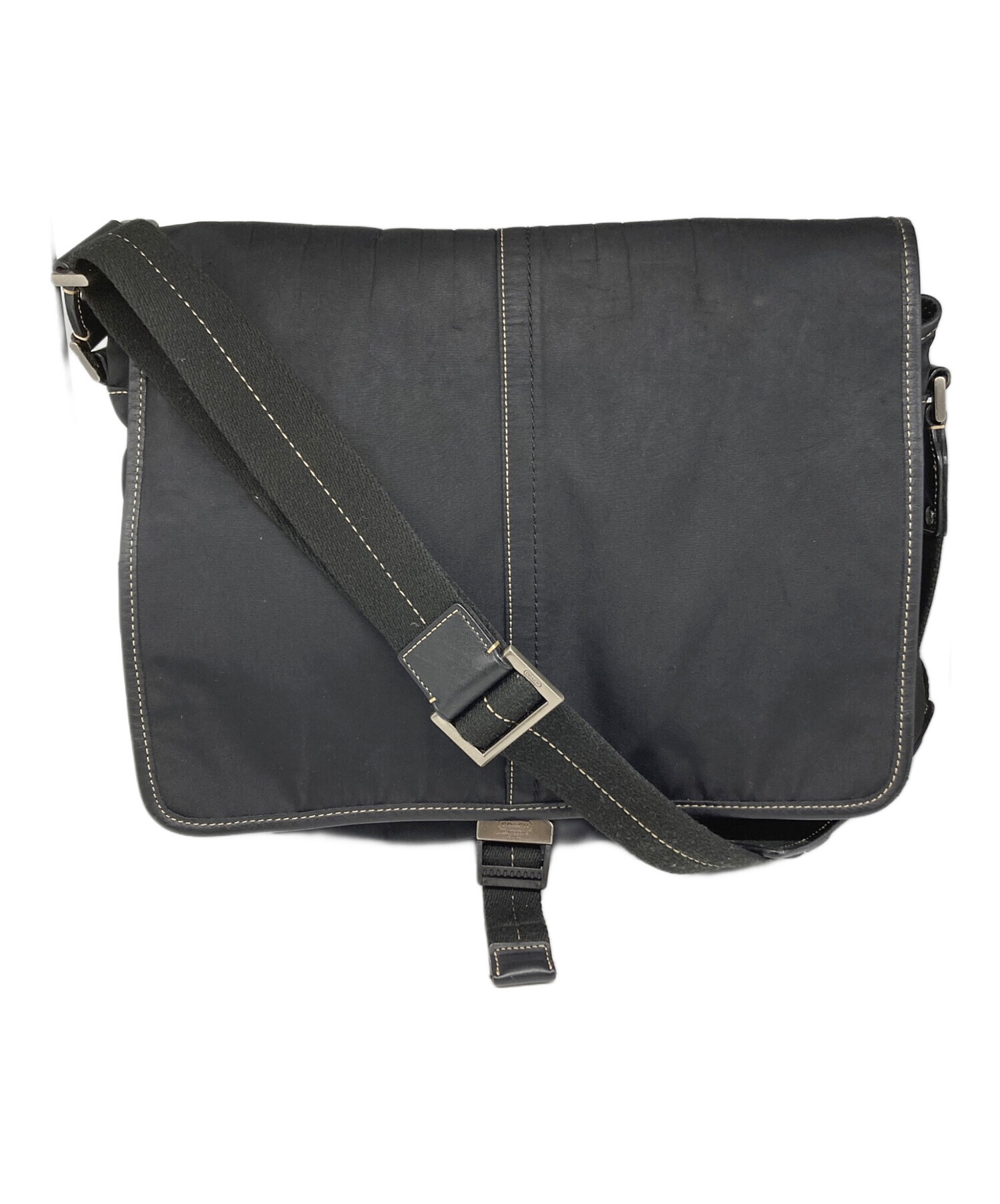 美品 COACH メッセンジャーバッグ 肩掛け レザー 5234 ブラック 中古・古着通販】COACH (コーチ) メッセンジャーバッグ ブラック