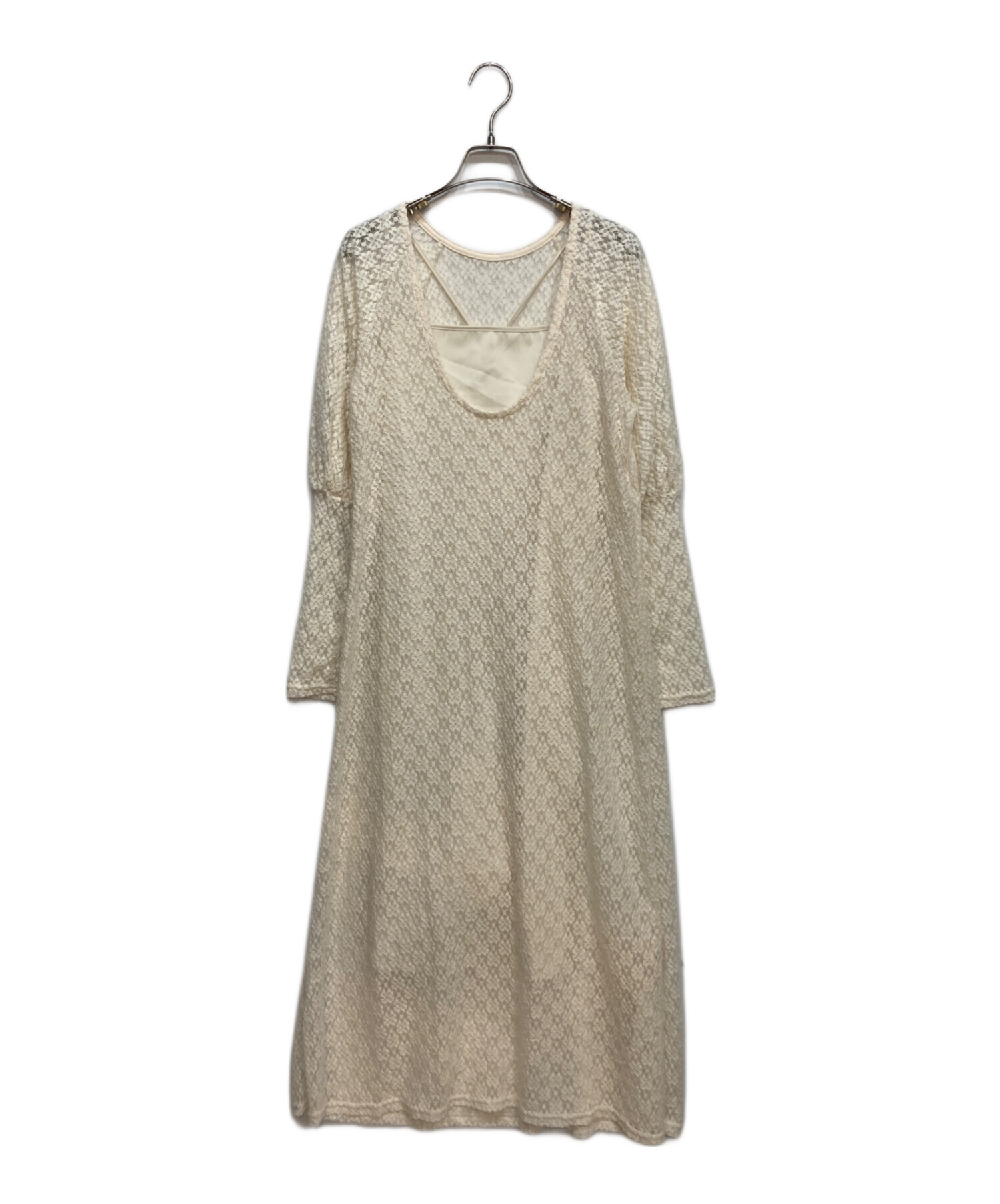 中古・古着通販】acka (エーシーケーエー) all lace puff one-piece