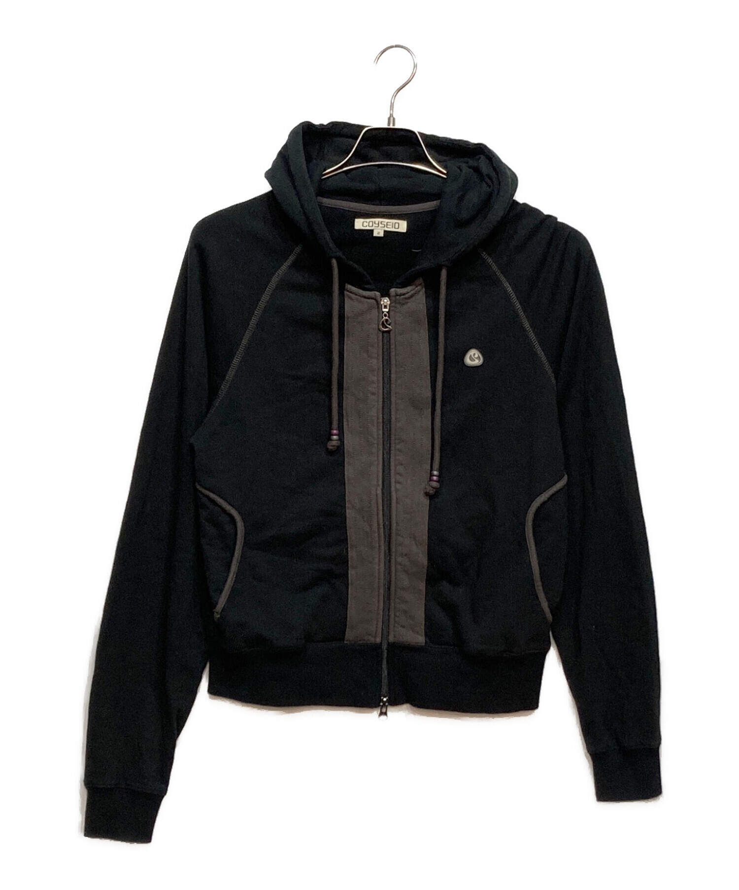 中古・古着通販】COYSEIO (コイセイオ) PUCKERING HOOD ZIP-UP グレー