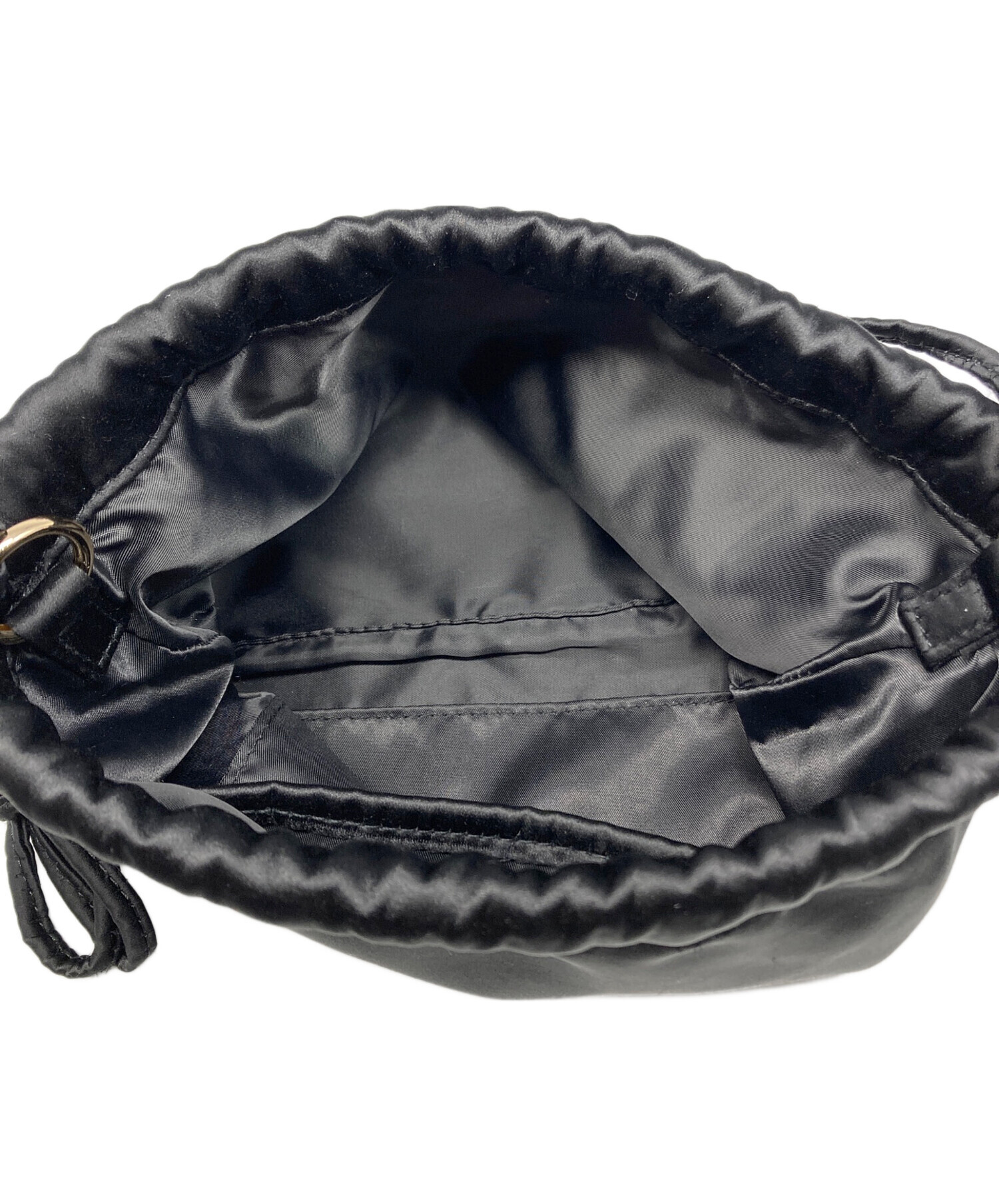 中古・古着通販】CELERI (セルリ) SATIN MINI POUCH ブラック 