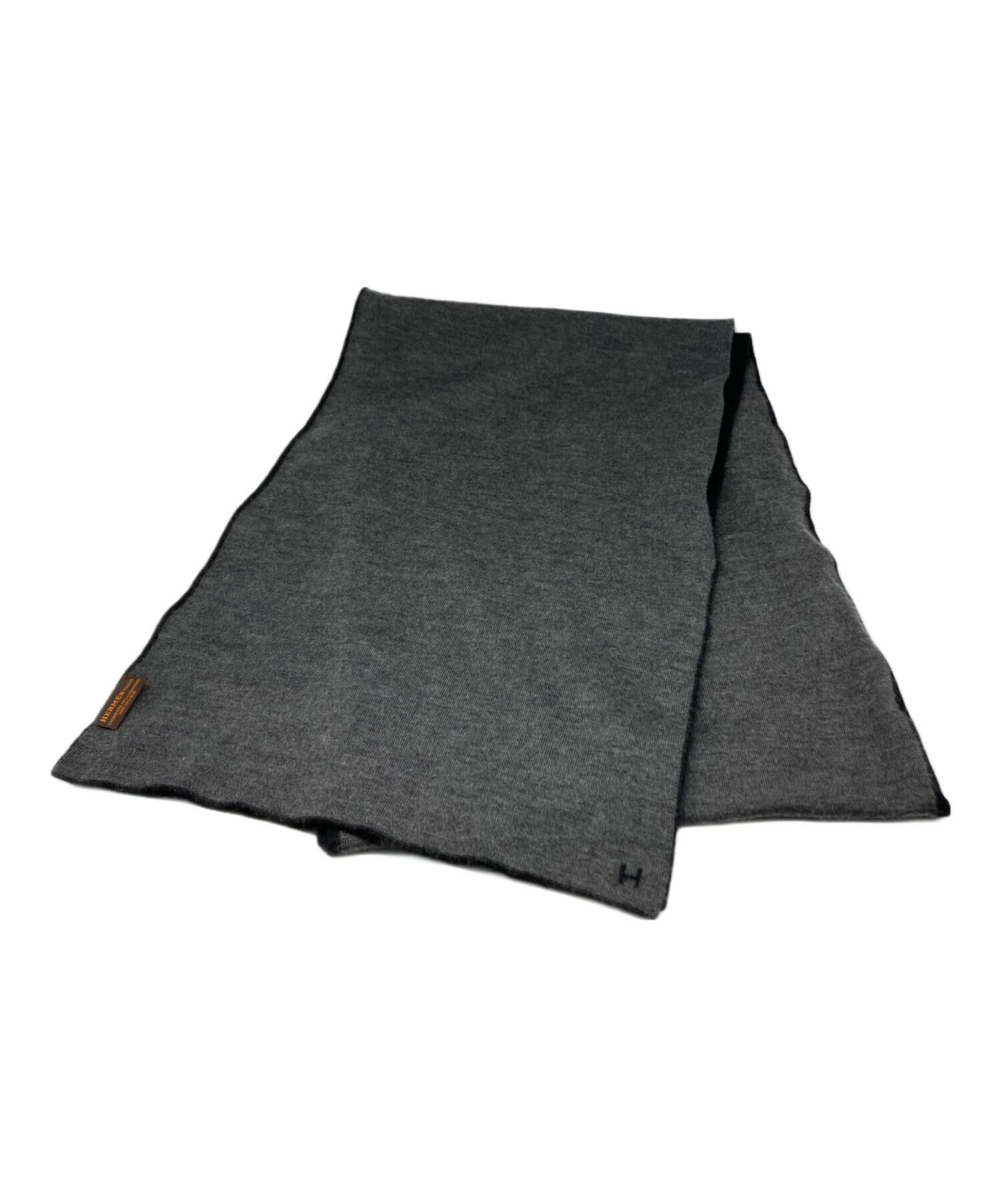 HERMES カシミヤ ブラック ストール 中古・古着通販】HERMES (エルメス) ウール カシミヤ ストール