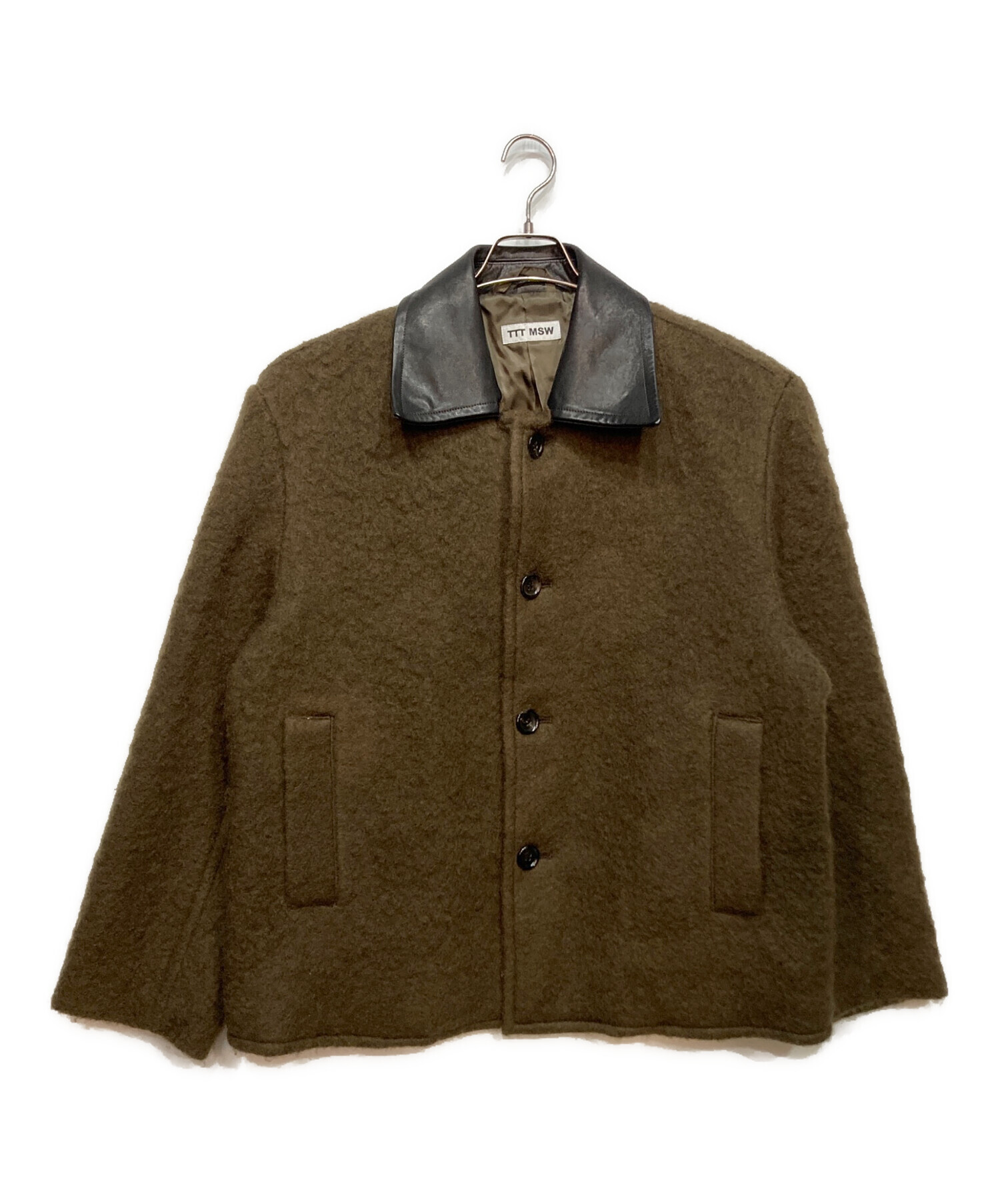 ttt msw ロングコート 中古・古着通販】TTT MSW (ティー) Loopyam short coat グリーン