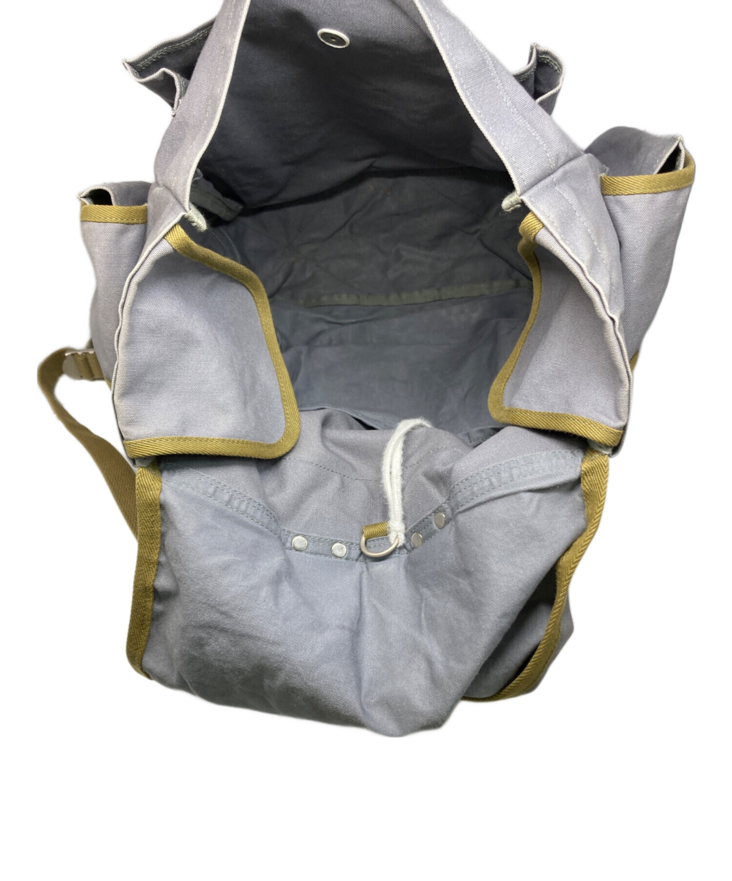 一澤帆布製 帆布リュック グレー×カーキ 中古・古着通販】一澤信三郎帆布 (イチザワシンザブロウハンプ) 一澤