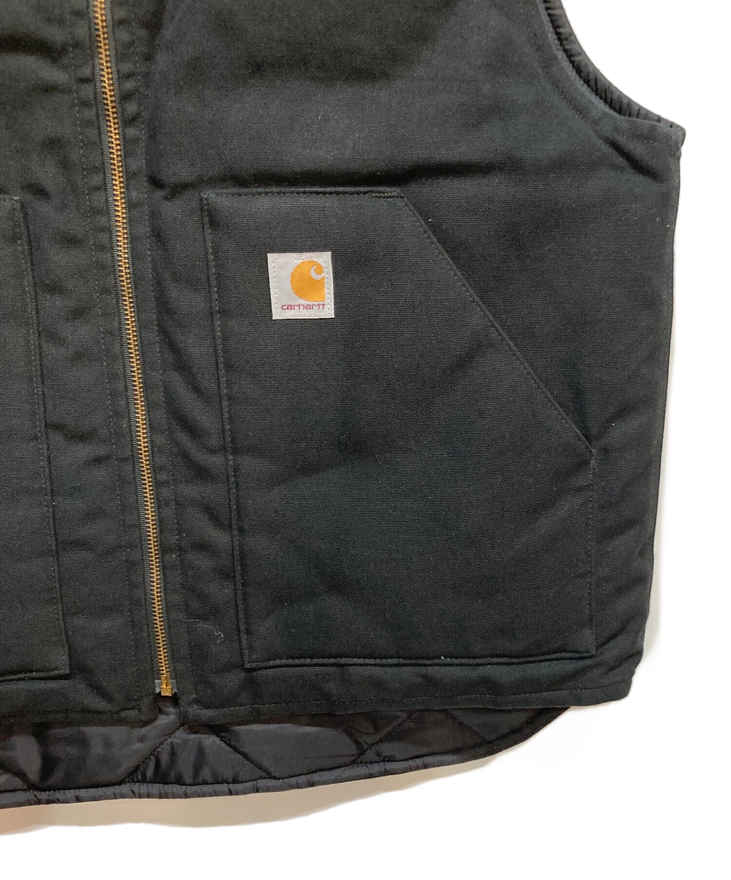 中古・古着通販】CarHartt (カーハート) ダックベスト ブラック サイズ
