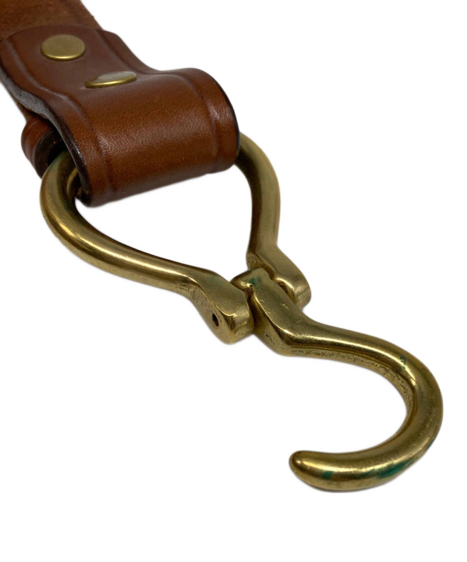 TORY LEATHER 古着　ベルト　フックベルト　ダークブラウン　レザー 中古・古着通販】TORY LEATHER (トリーレザー) フック レザー ベルト