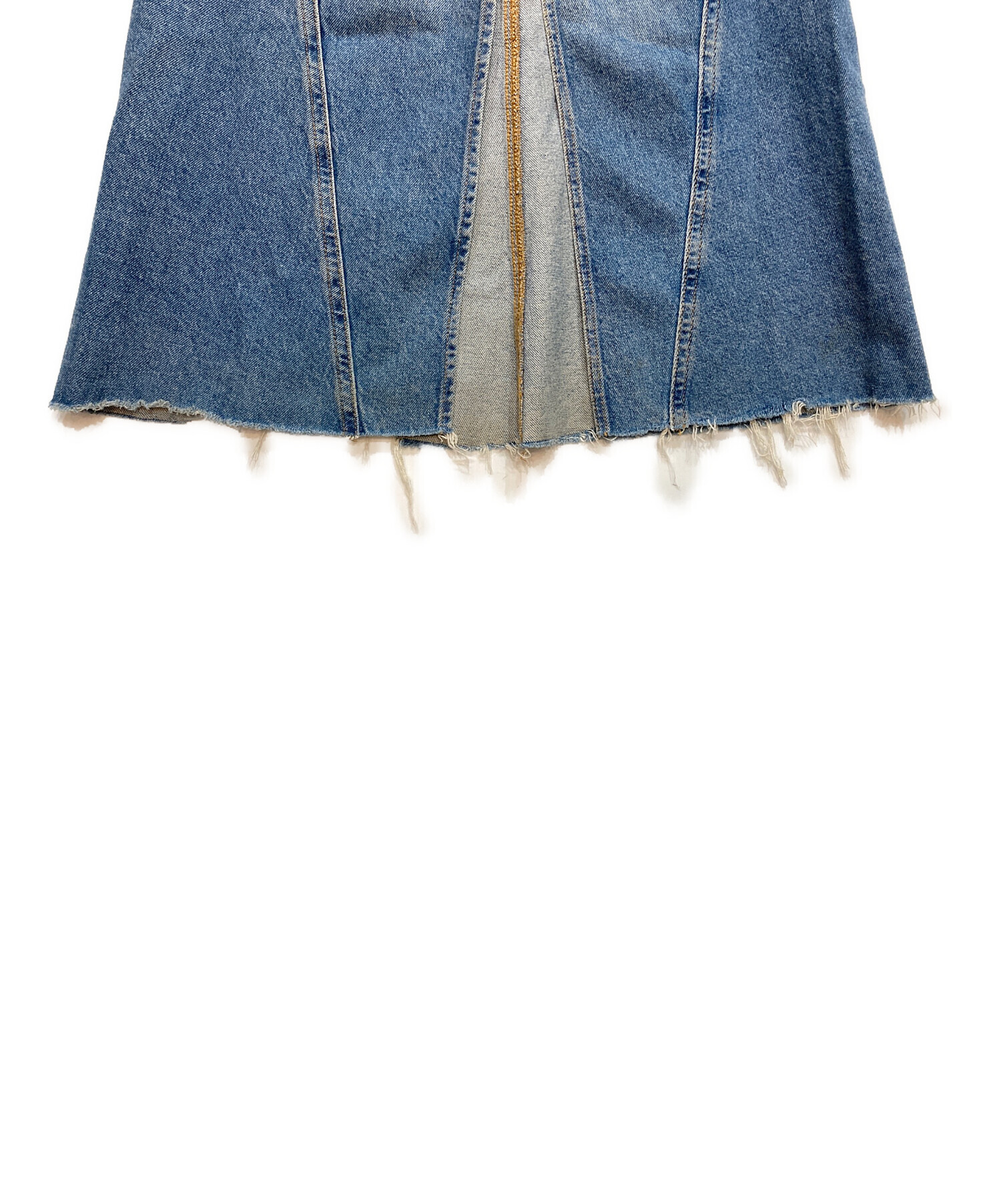 diesel ディーゼル フリンジ アシンメトリーデニムスカート サイズ25 中古・古着通販】DIESEL (ディーゼル) デニムスカート インディゴ