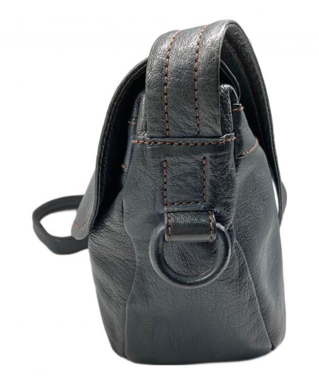 genten フラップショルダーバック 中古・古着通販】genten (ゲンテン) レザーフラップショルダーバッグ