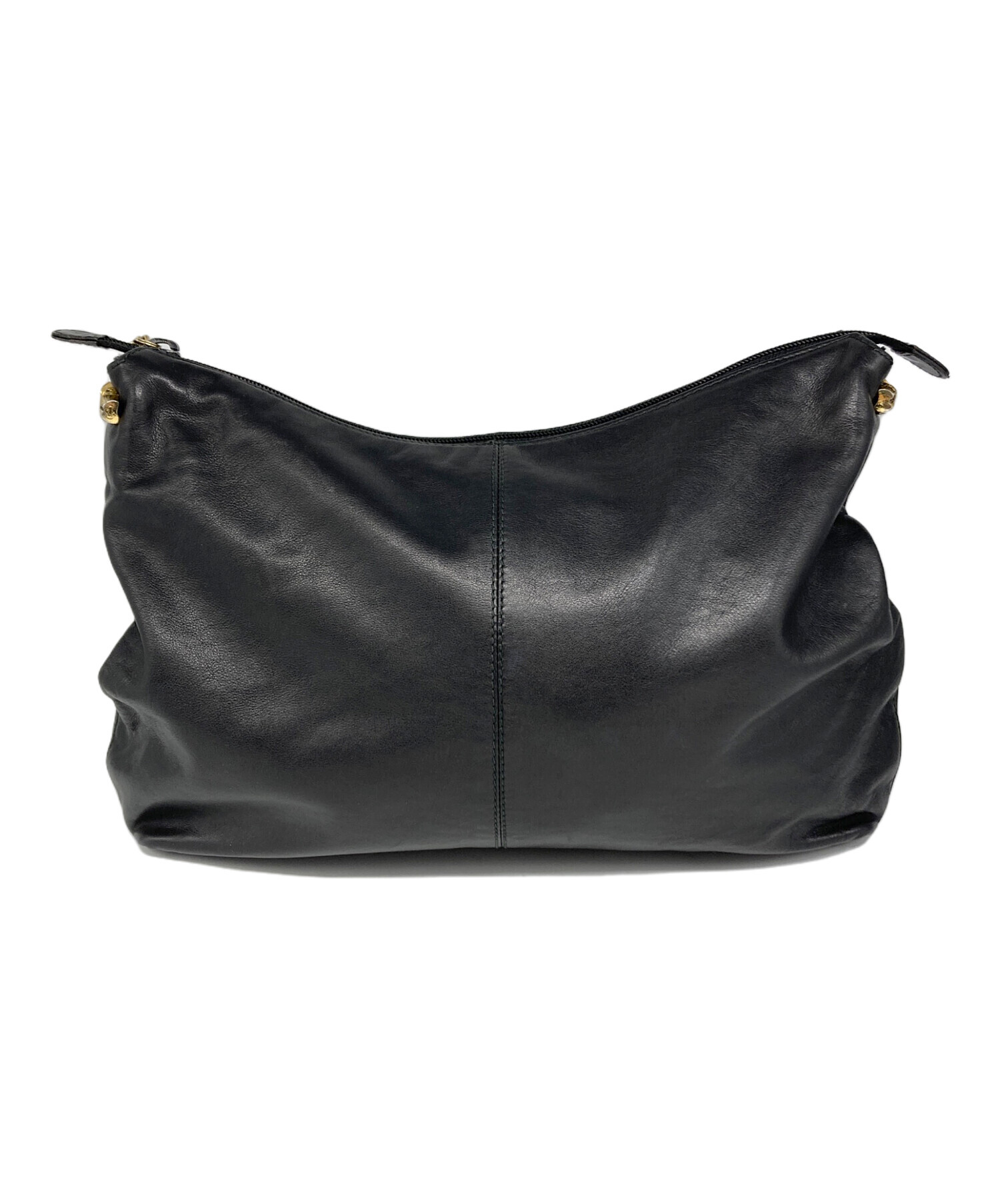中古・古着通販】GUCCI (グッチ) レザークラッチバッグ ブラック
