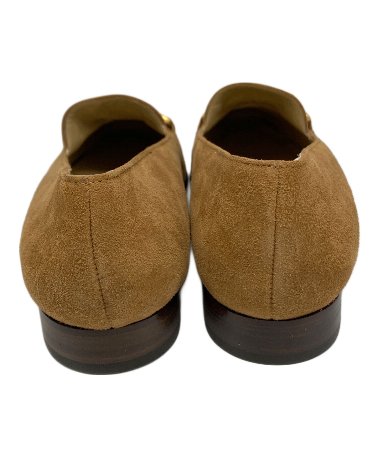 中古・古着通販】GUCCI (グッチ) バンブースエードローファー ベージュ