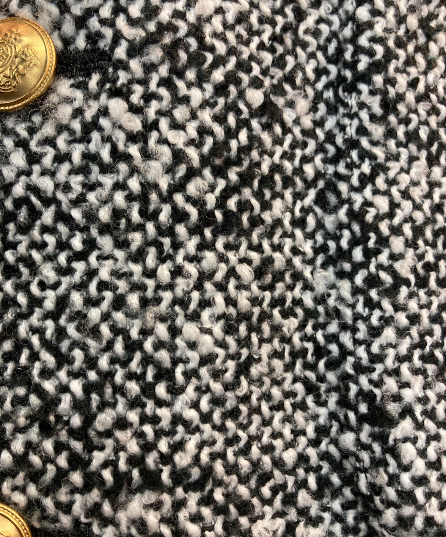 中古・古着通販】Mila Owen (ミラオーウェン) 金釦ノーカラーツイード