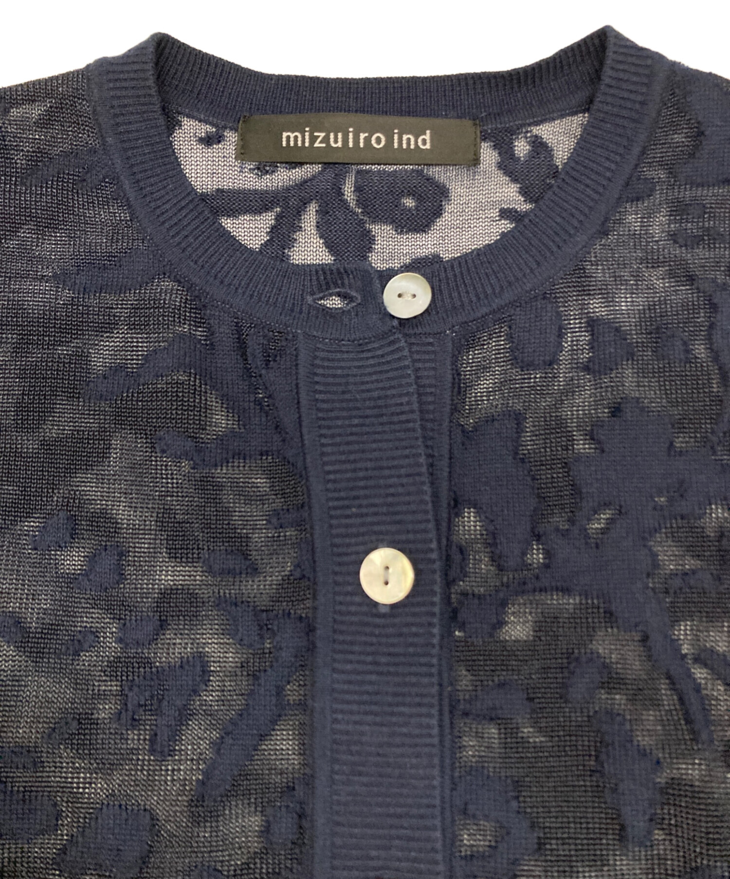 中古・古着通販】mizuiro-ind (ミズイロインド) レースカーディガン 