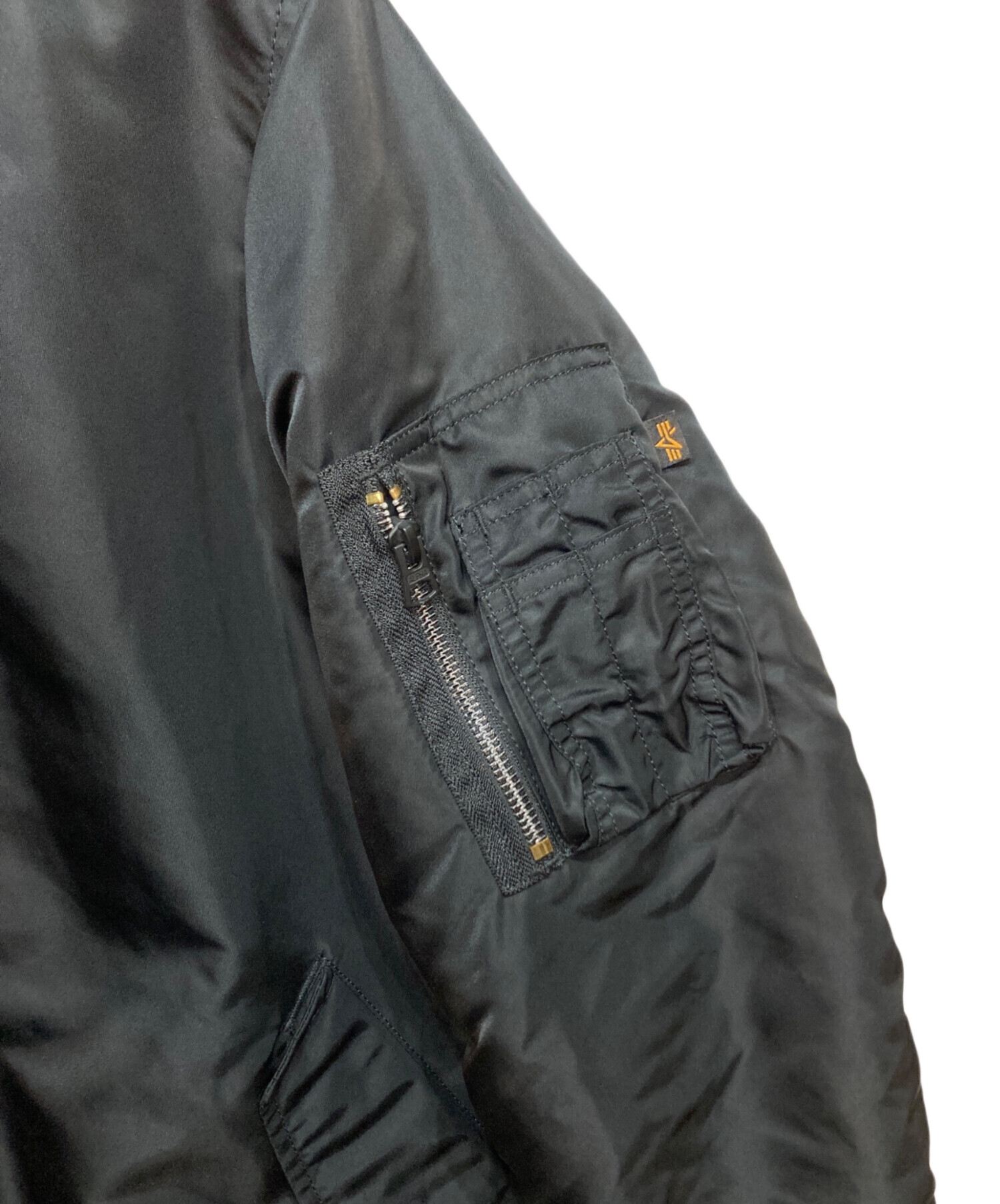 中古・古着通販】ALPHA (アルファ) MA-1ジャケット ブラック サイズ:XL