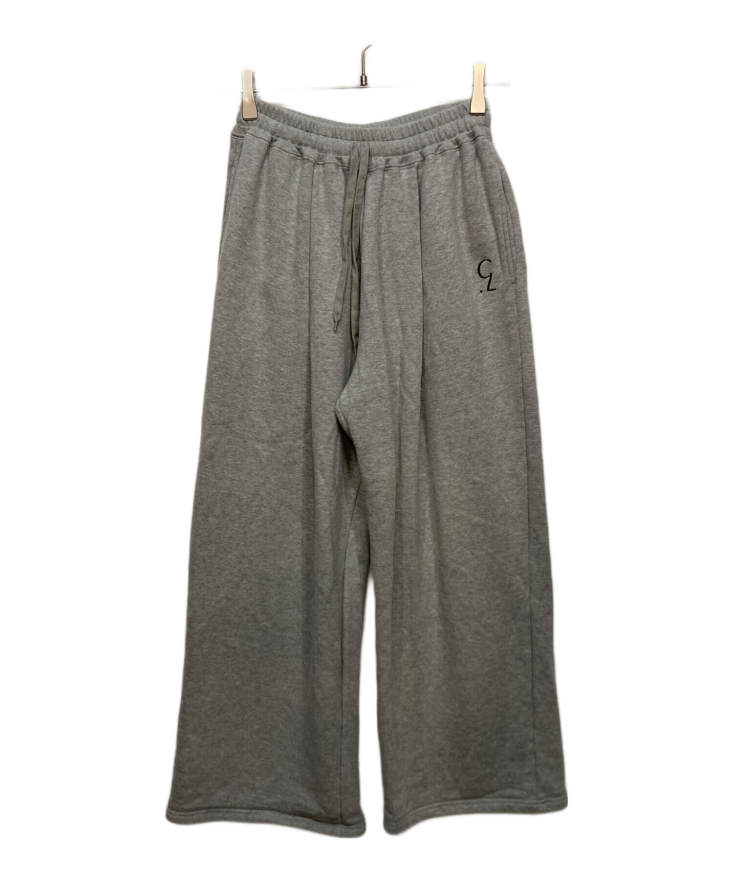 中古・古着通販】CLANE (クラネ) LOGO SWEAT TUCK WIDE PANTS グレー