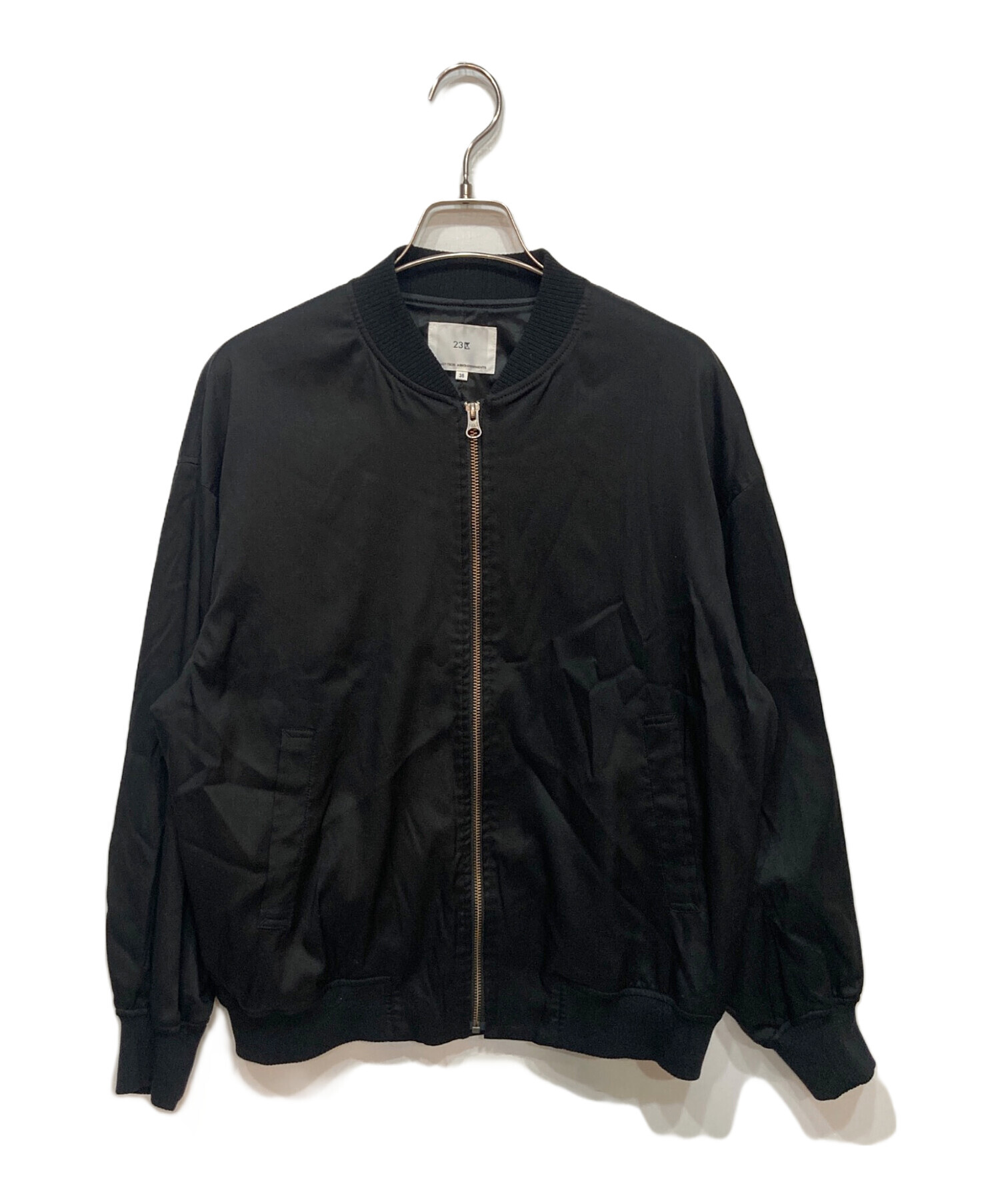 美品✨23区 テンセルナイロンストレッチ MA-1 ブルゾン ブラック　38 M 中古・古着通販】23区 (ニジュウサンク) テンセルナイロンストレッチ