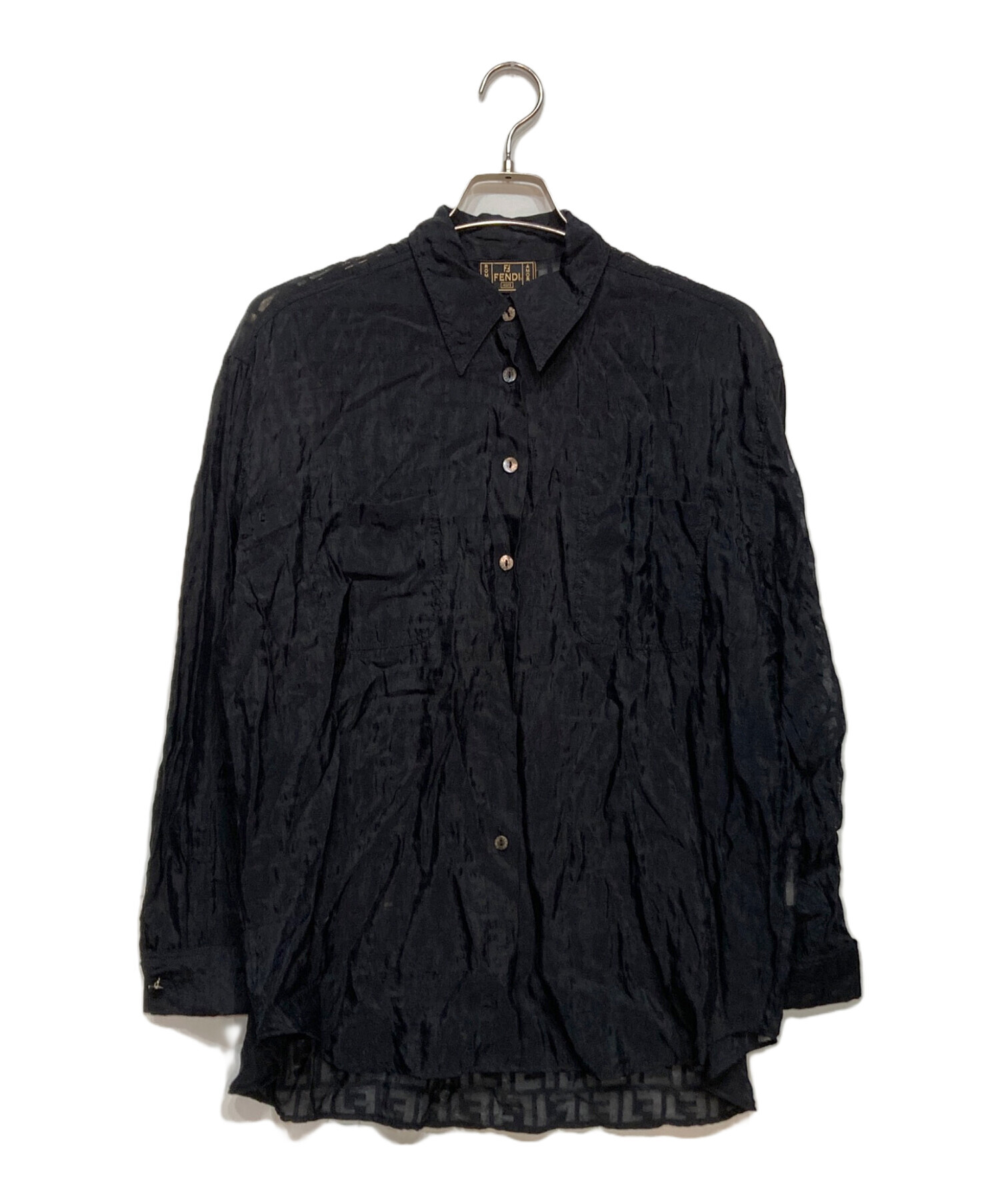 フェンディジーンズシャツ 中古・古着通販】FENDI JEANS (フェンディ ジーンズ) ズッカ柄シアー