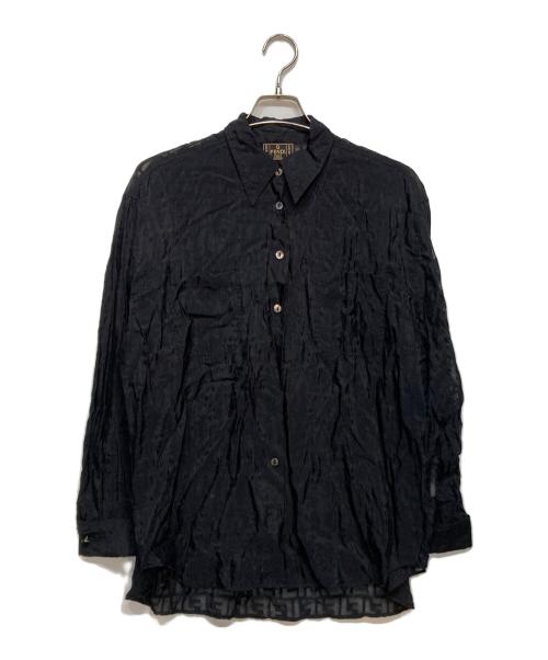 FENDI Jeans ズッカ柄 シアーシャツ 長袖 中古・古着通販】FENDI JEANS (フェンディ ジーンズ) ズッカ柄シアー