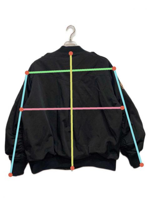 中古・古着通販】Ameri (アメリ) OVER VOLUME WAPPEN MA-1 ブラック