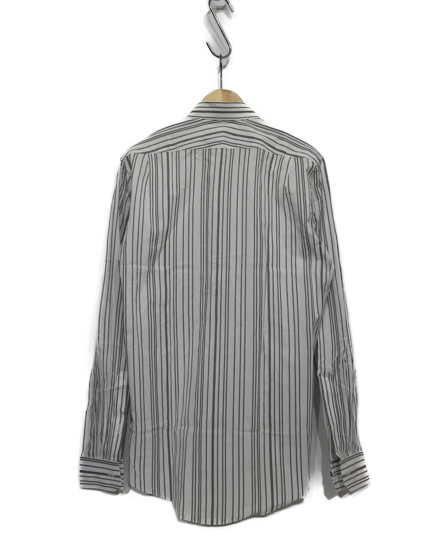 中古・古着通販】HERMES (エルメス) ドレスシャツ ホワイト×ブラック