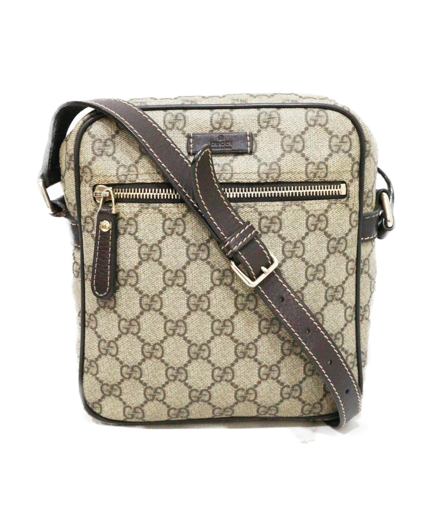 中古・古着通販】GUCCI (グッチ) ショルダーバッグ ベージュ GG 233268 中古・古着通販】GUCCI (グッチ) ショルダーバッグ ベージュ GG 233268