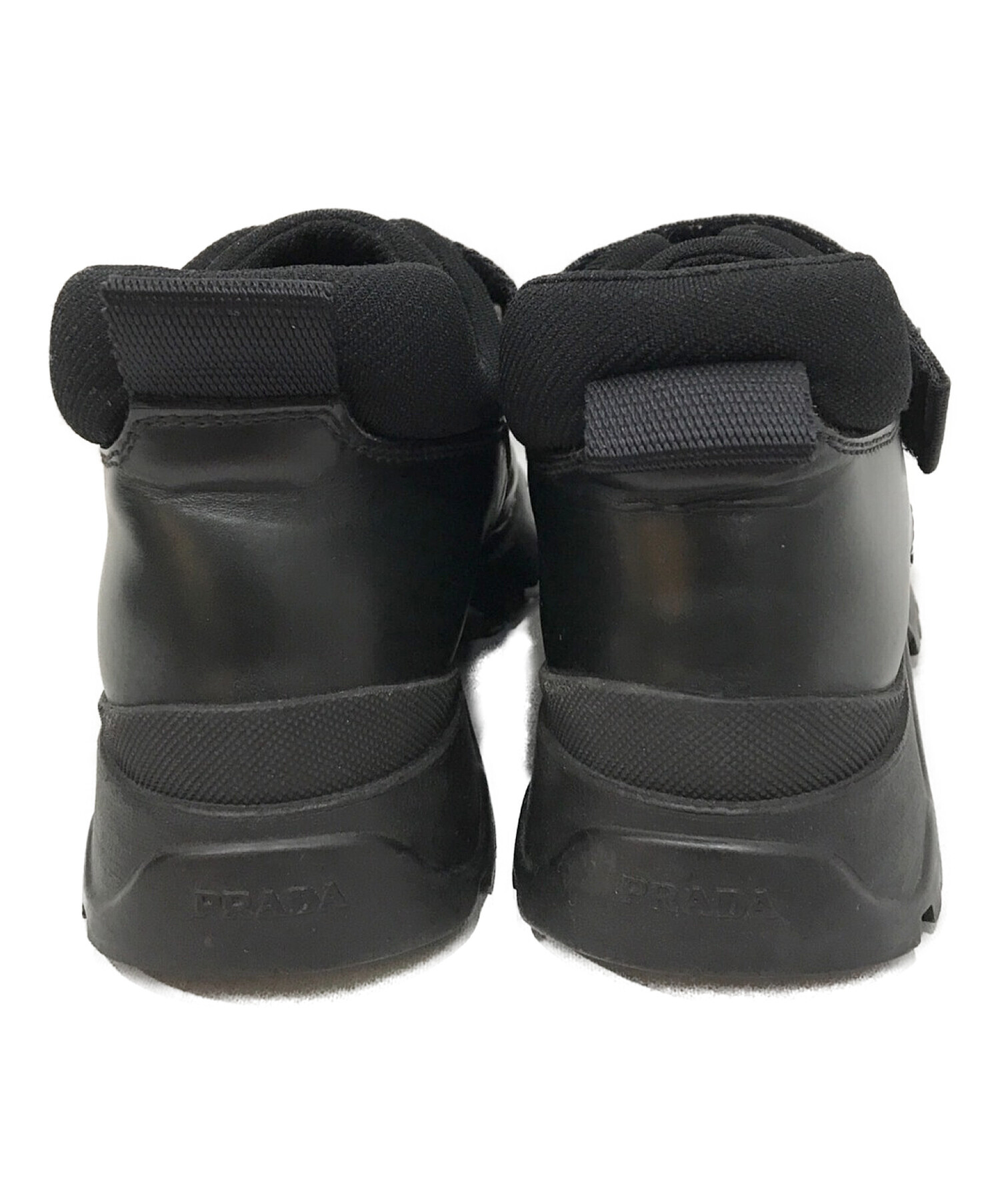 中古・古着通販】PRADA (プラダ) ベルクロスニーカー ブラック サイズ 