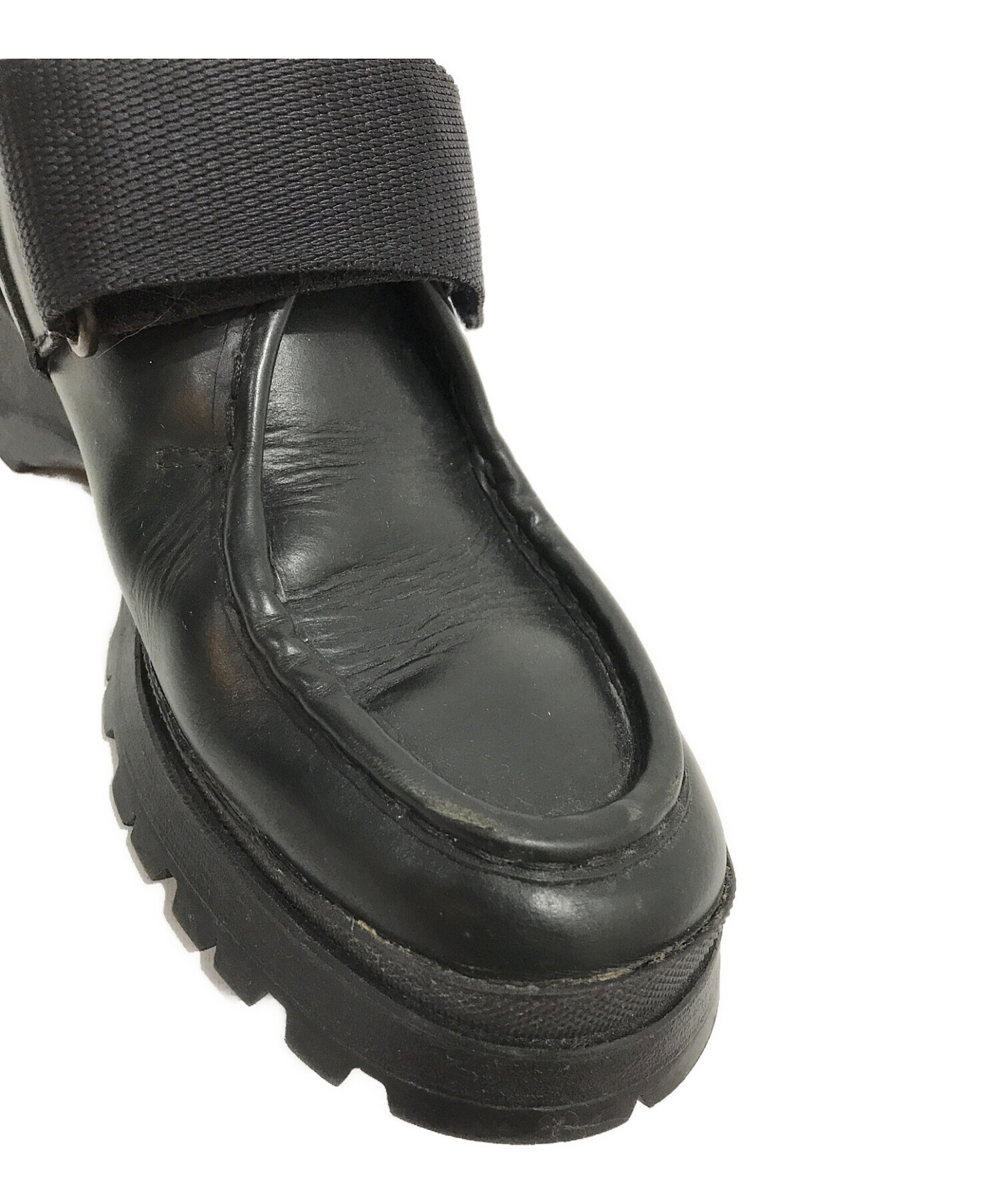 中古・古着通販】PRADA (プラダ) ベルクロスニーカー ブラック サイズ 