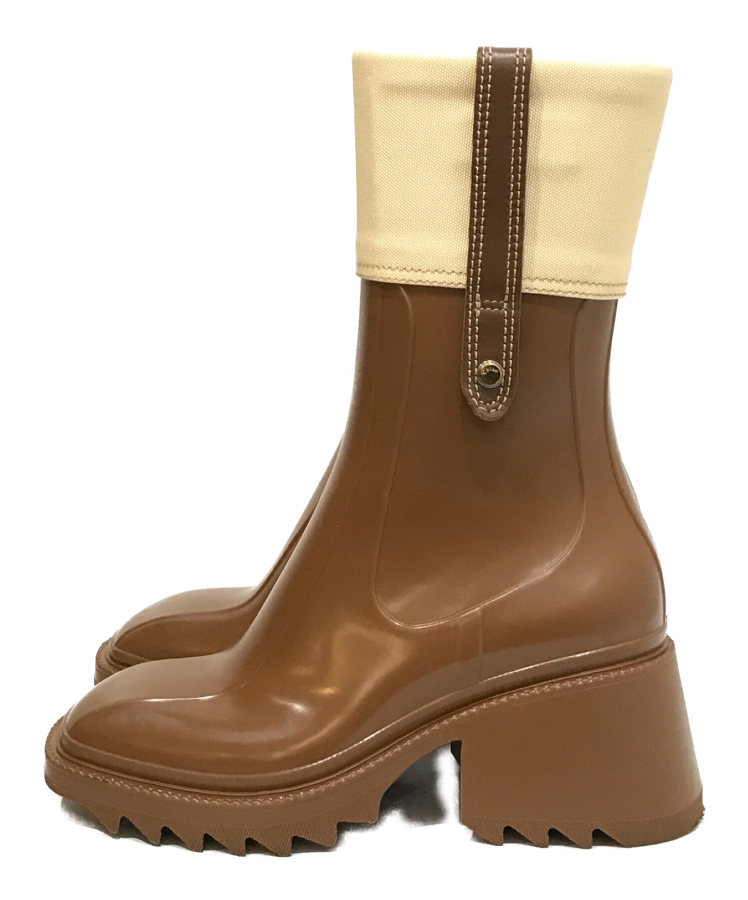 中古・古着通販】Chloe (クロエ) BETTYレインブーツ ブラウン サイズ