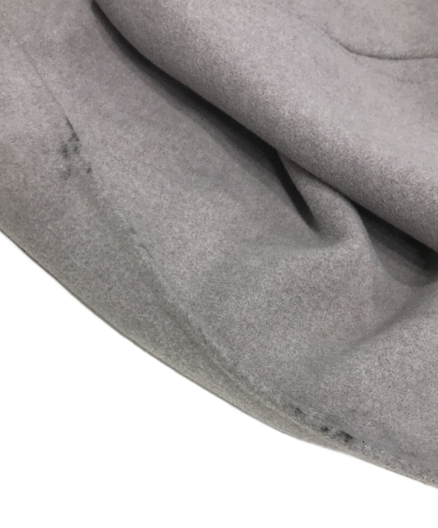 美品✨イエナ 22AW ノーカラー ノンミュールジングリバーコート　36 グレー IENA（イエナ）の「ノンミュールジングウール リバーコート（その他