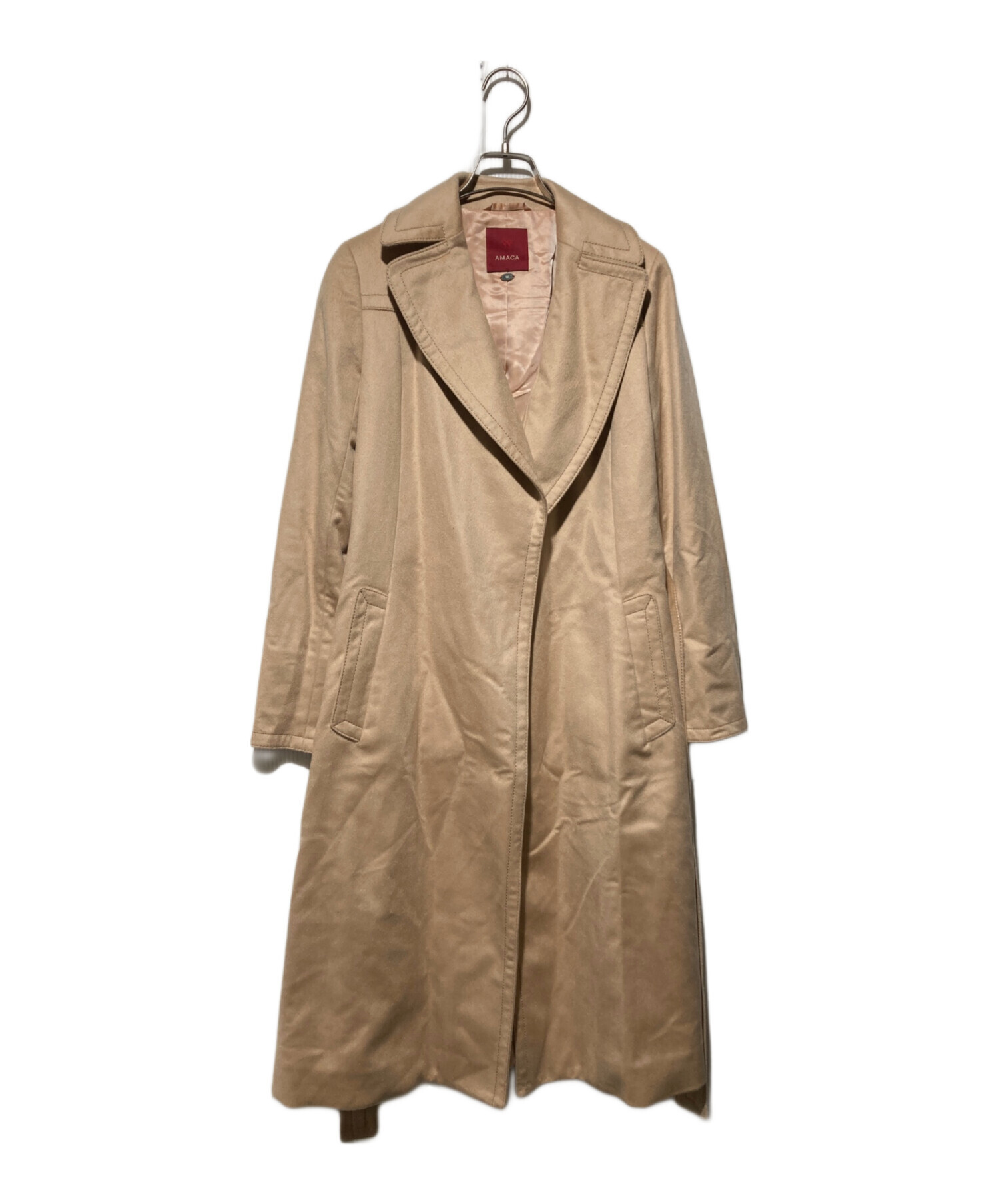 中古・古着通販】AMACA (アマカ) カシミヤコート キャメル サイズ:L