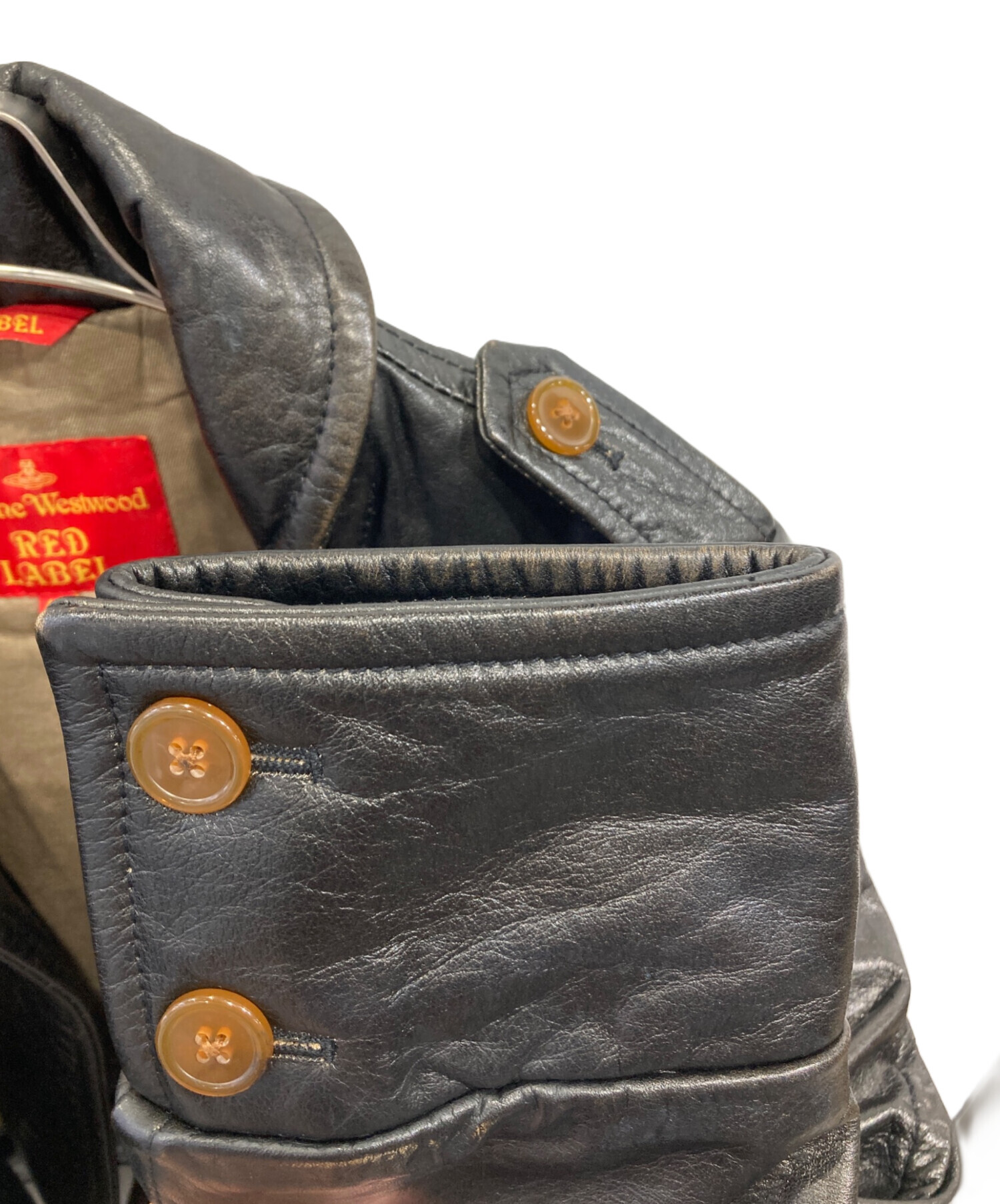 ヴィヴィアンウエストウッド 本革レザージャケット 変形 ブラウン