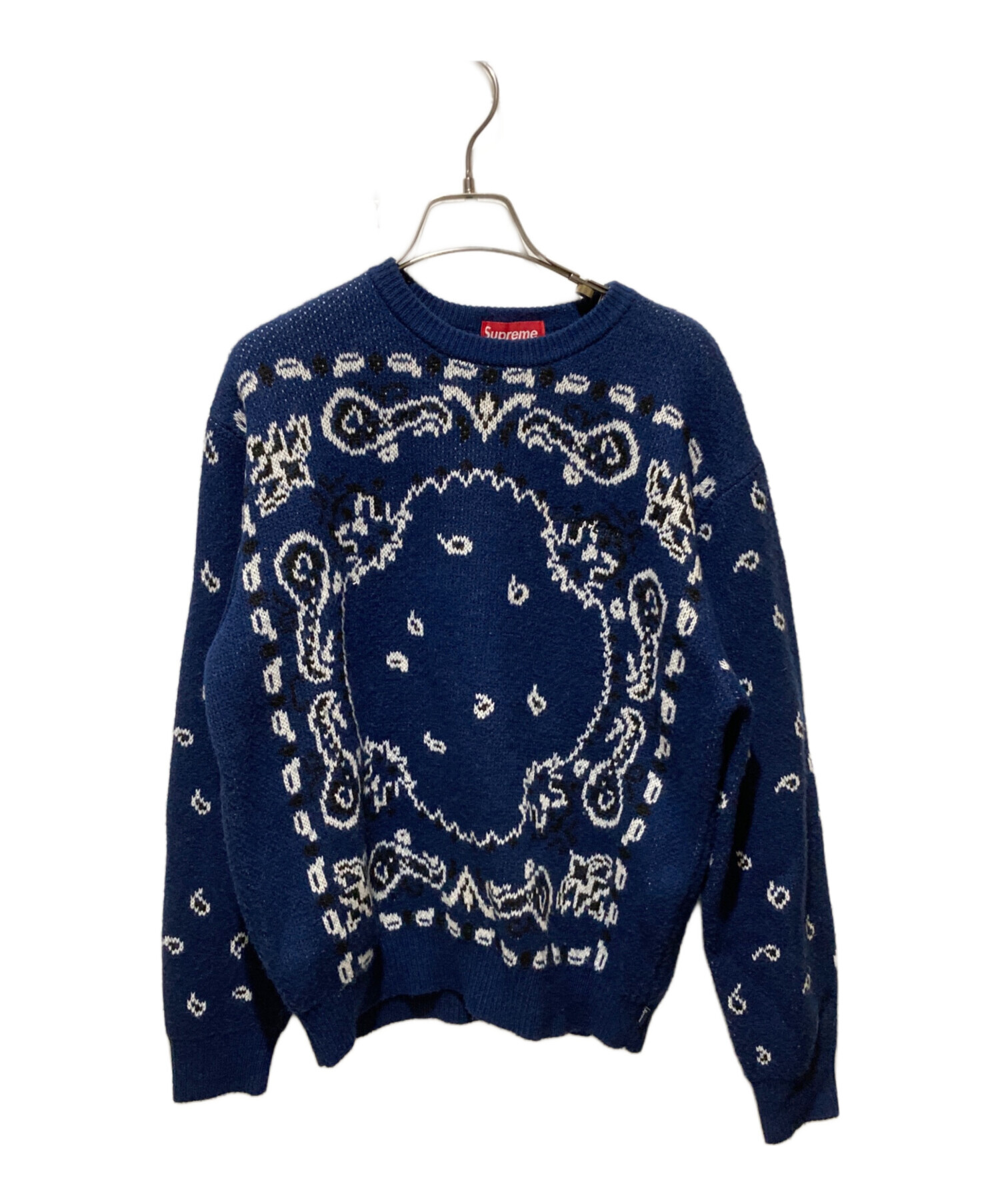 中古・古着通販】Supreme (シュプリーム) Bandana Sweater ネイビー 