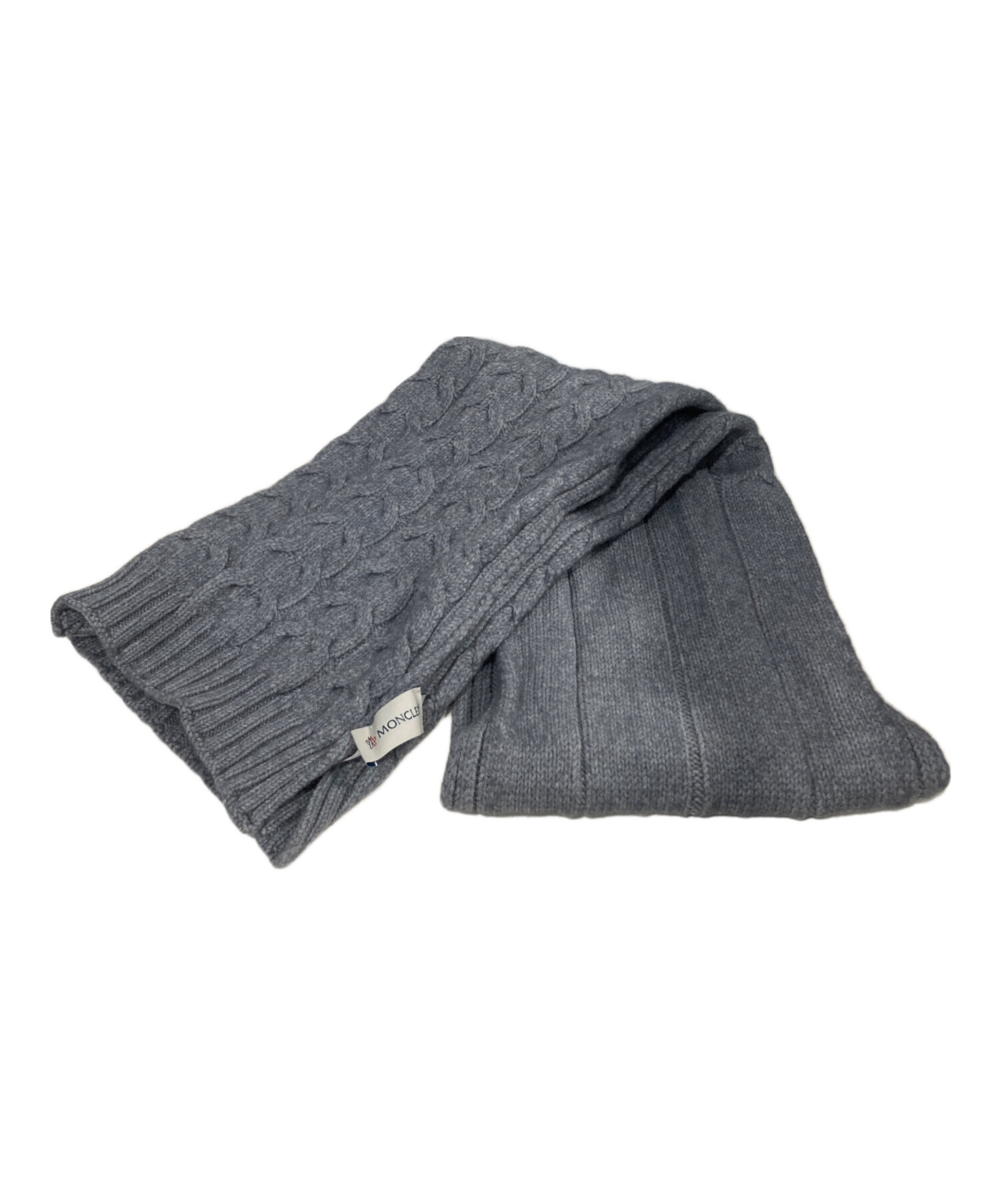 MONCLER モンクレール　グレー マフラー ウール MONCLER モンクレール ウール マフラー グレー モンクレール MONCLER