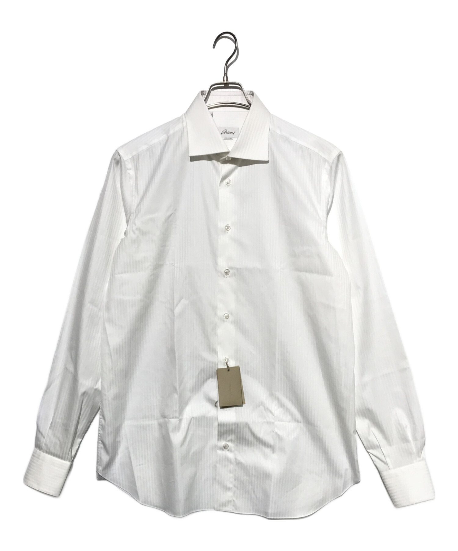 【15万円超級】Brioni 最高級ホワイトドレスシャツ 41/16 中古・古着通販】BRIONI (ブリオーニ) ドレスシャツ ホワイト サイズ