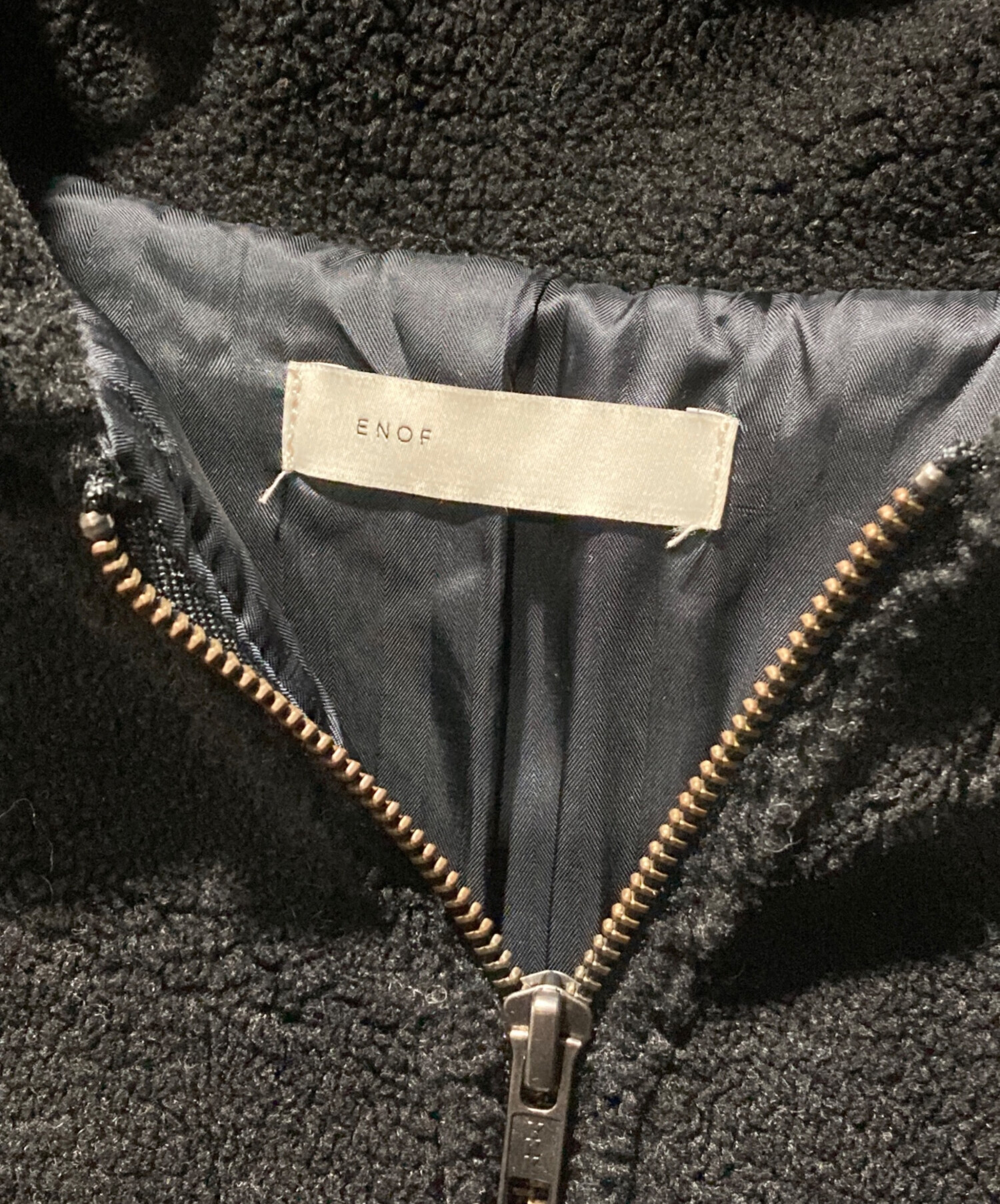 中古・古着通販】ENOF (イナフ) BOA JACKET/ボアジャケット ブラック 