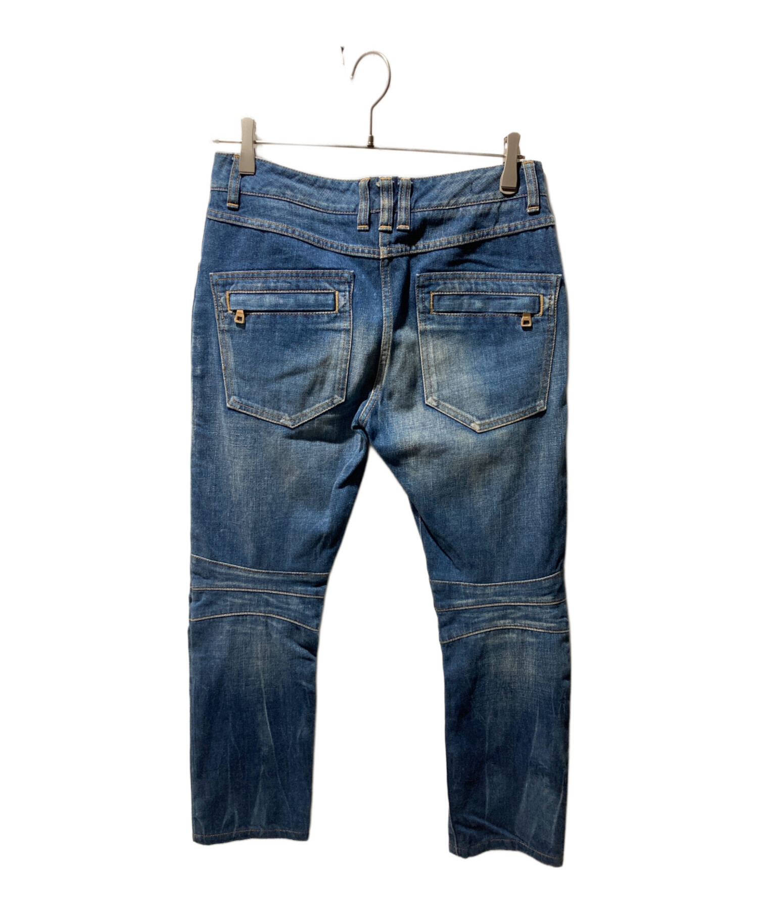 BALMAIN バルマンバイカーデニム 36 BALMAIN バルマン ブラック