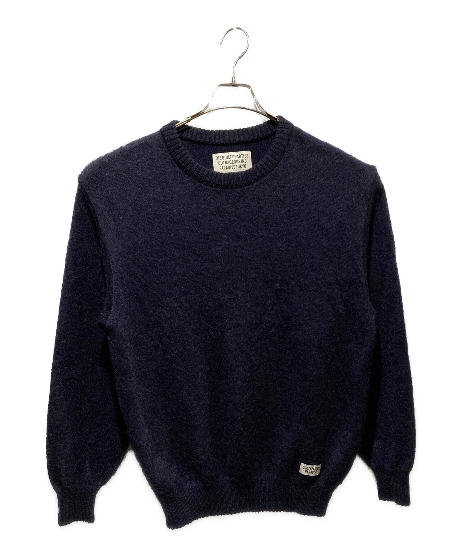 WACKO MARIA DIAMOND MOHAIR KNIT CARDIGAN