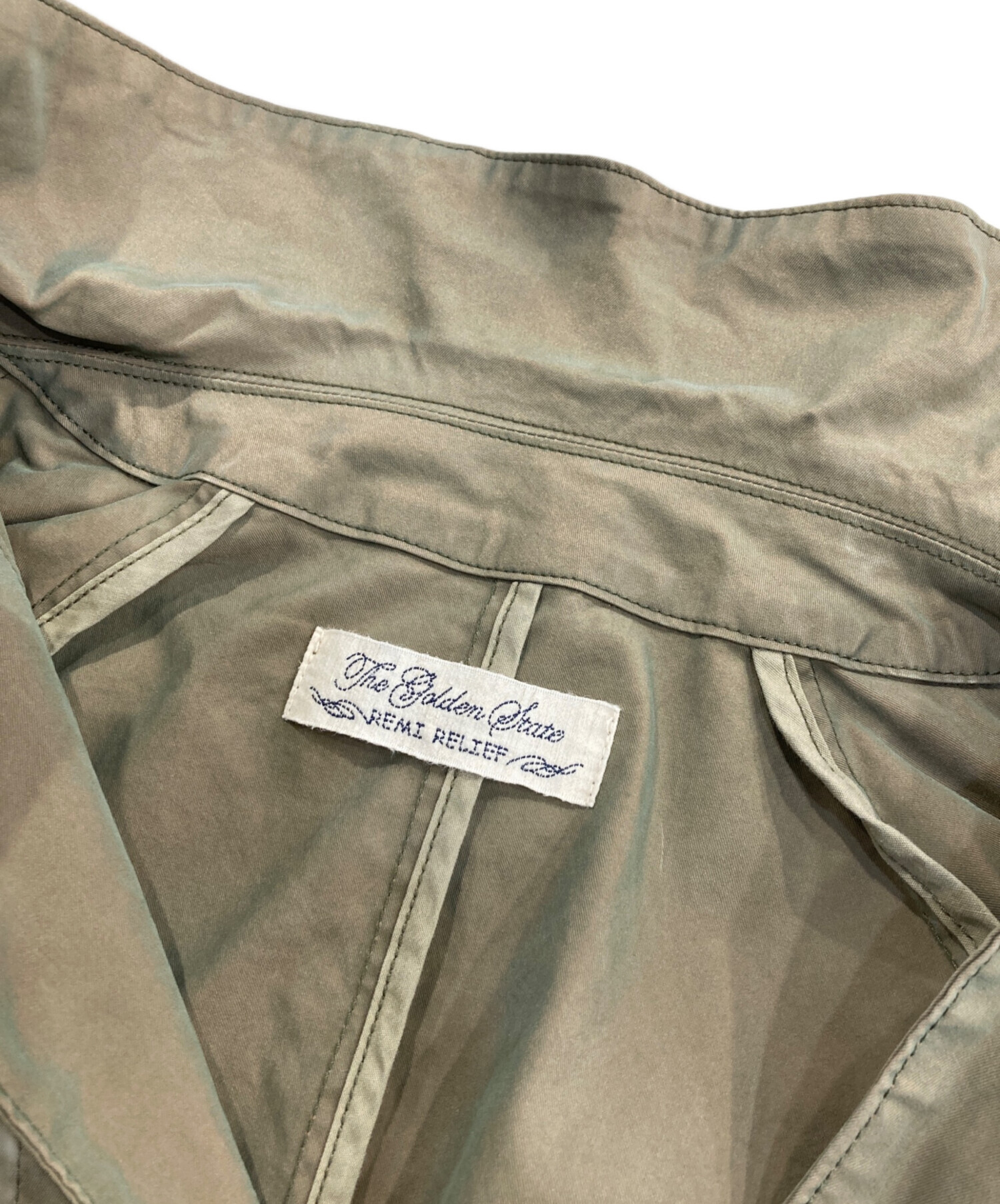 中古・古着通販】REMI RELIEF (レミレリーフ) ステンカラーコート 玉虫