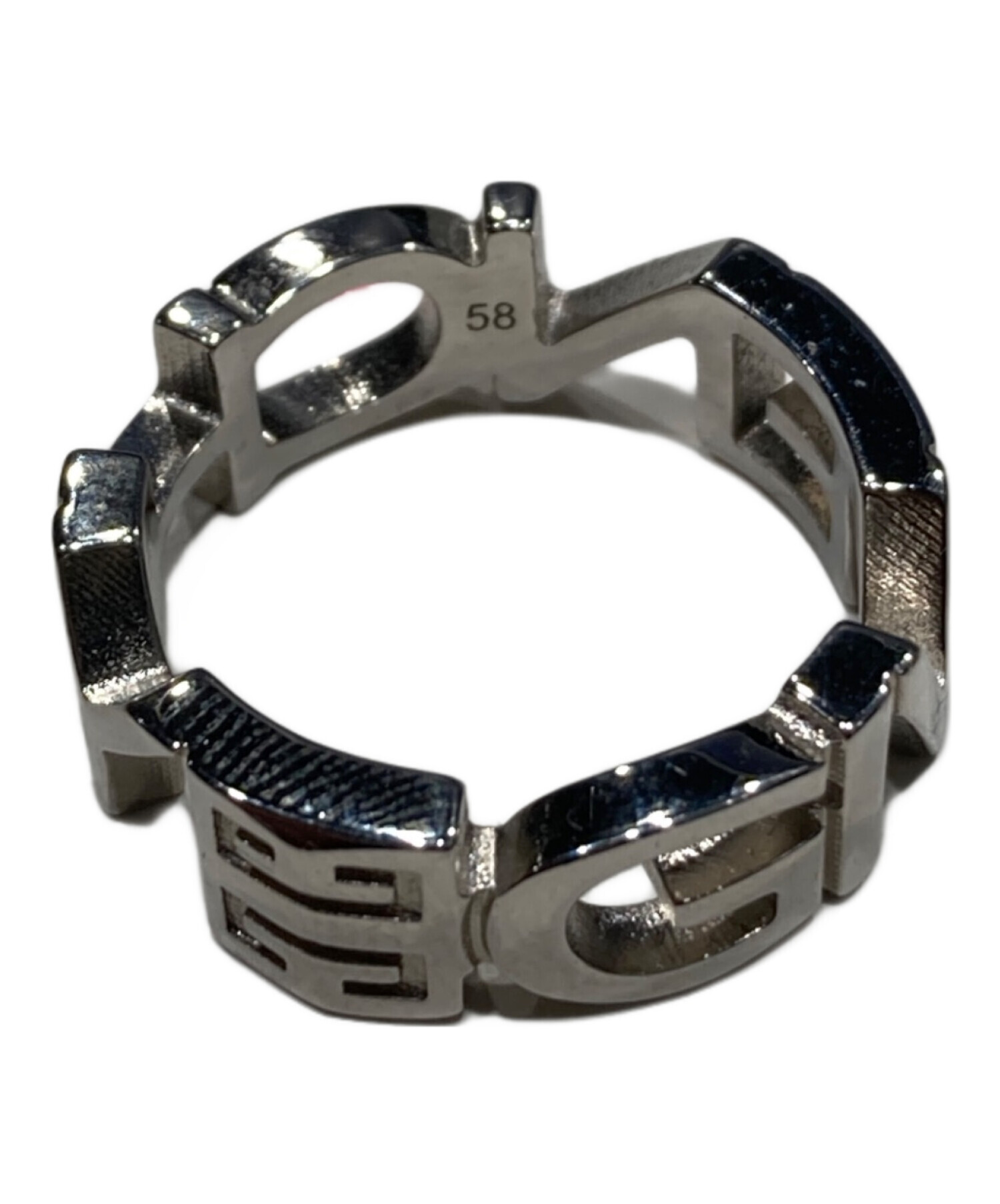 中古・古着通販】GIVENCHY (ジバンシィ) ブランドロゴ リング シルバー