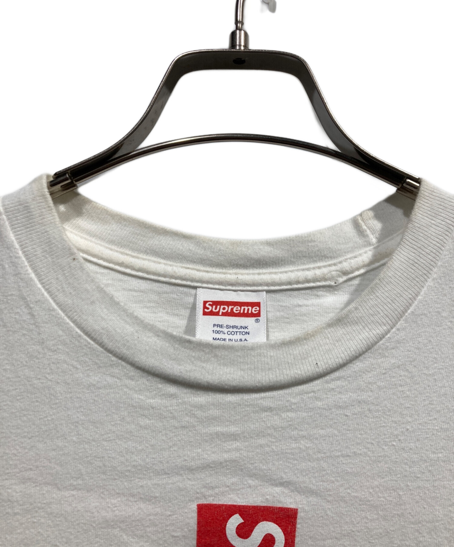 中古・古着通販】SUPREME (シュプリーム) Cross Box Logo Tee ホワイト