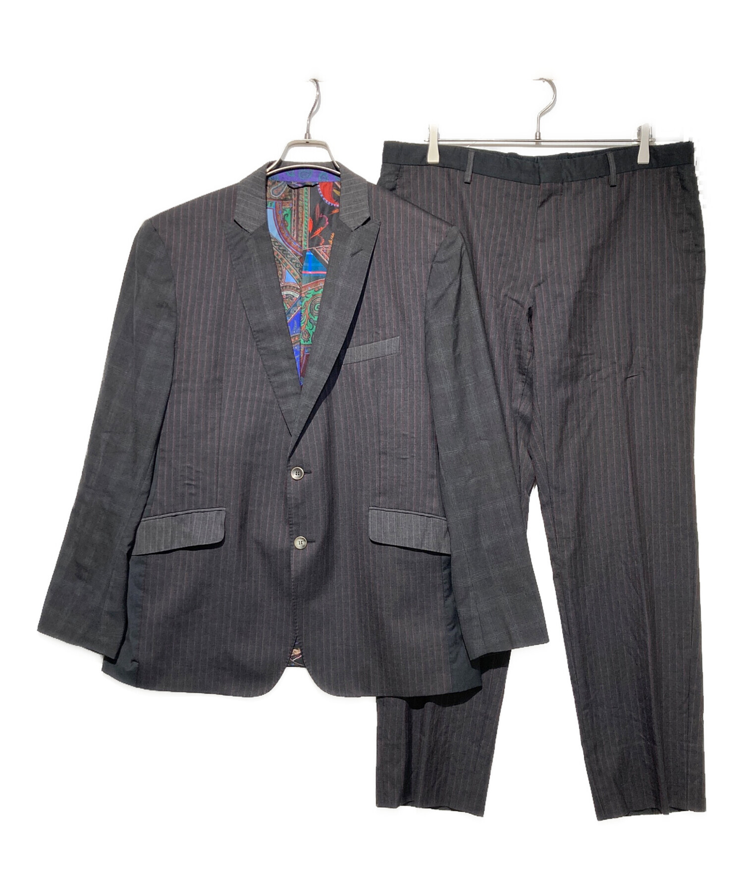 ETRO　エトロ　ダークグレー スーツジャケット 中古・古着通販】ETRO (エトロ) セットアップスーツ グレー サイズ:56