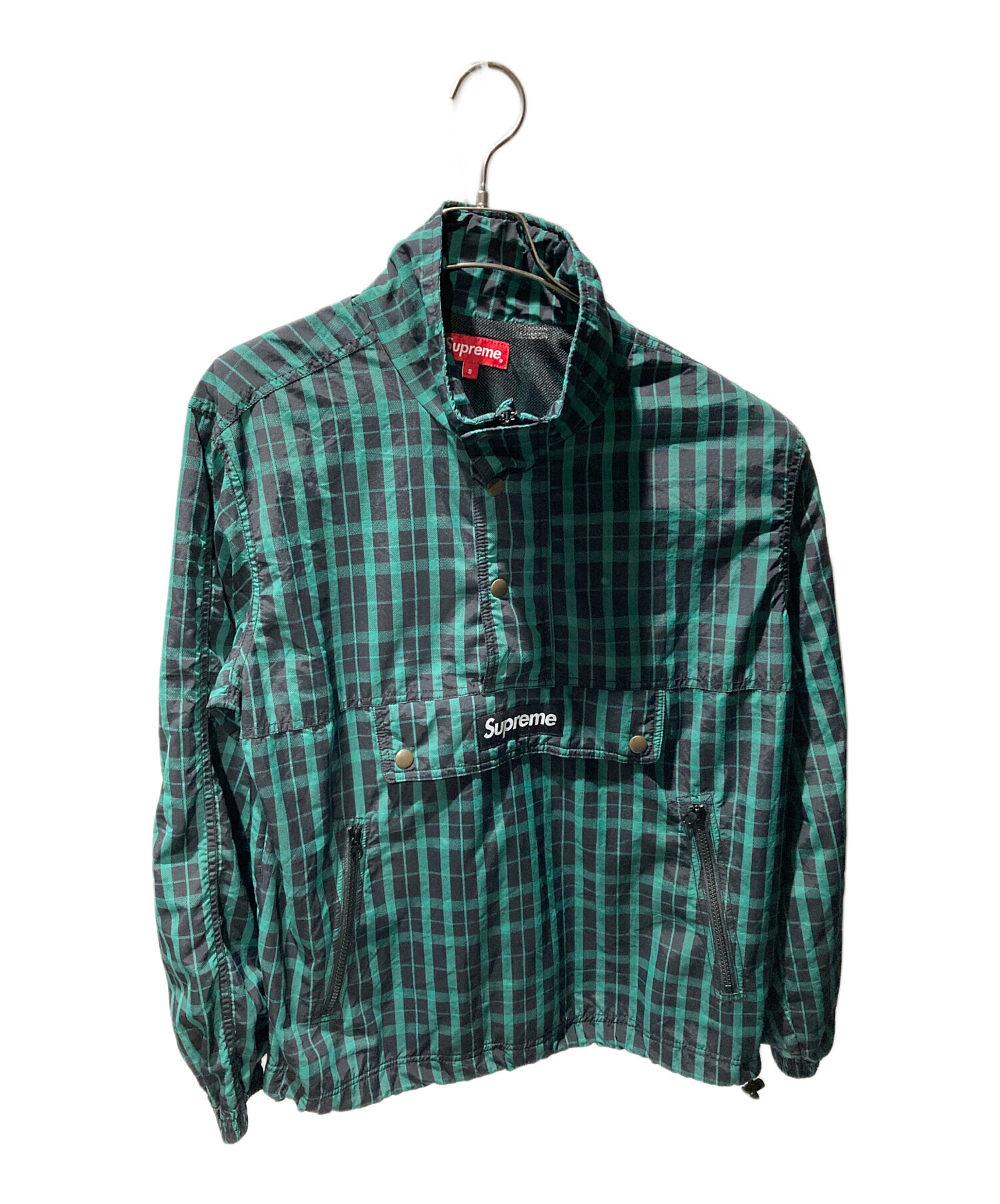 Nylon Plaid Pullover グリーン sサイズ 中古・古着通販】SUPREME (シュプリーム) Nylon Plaid Pullover