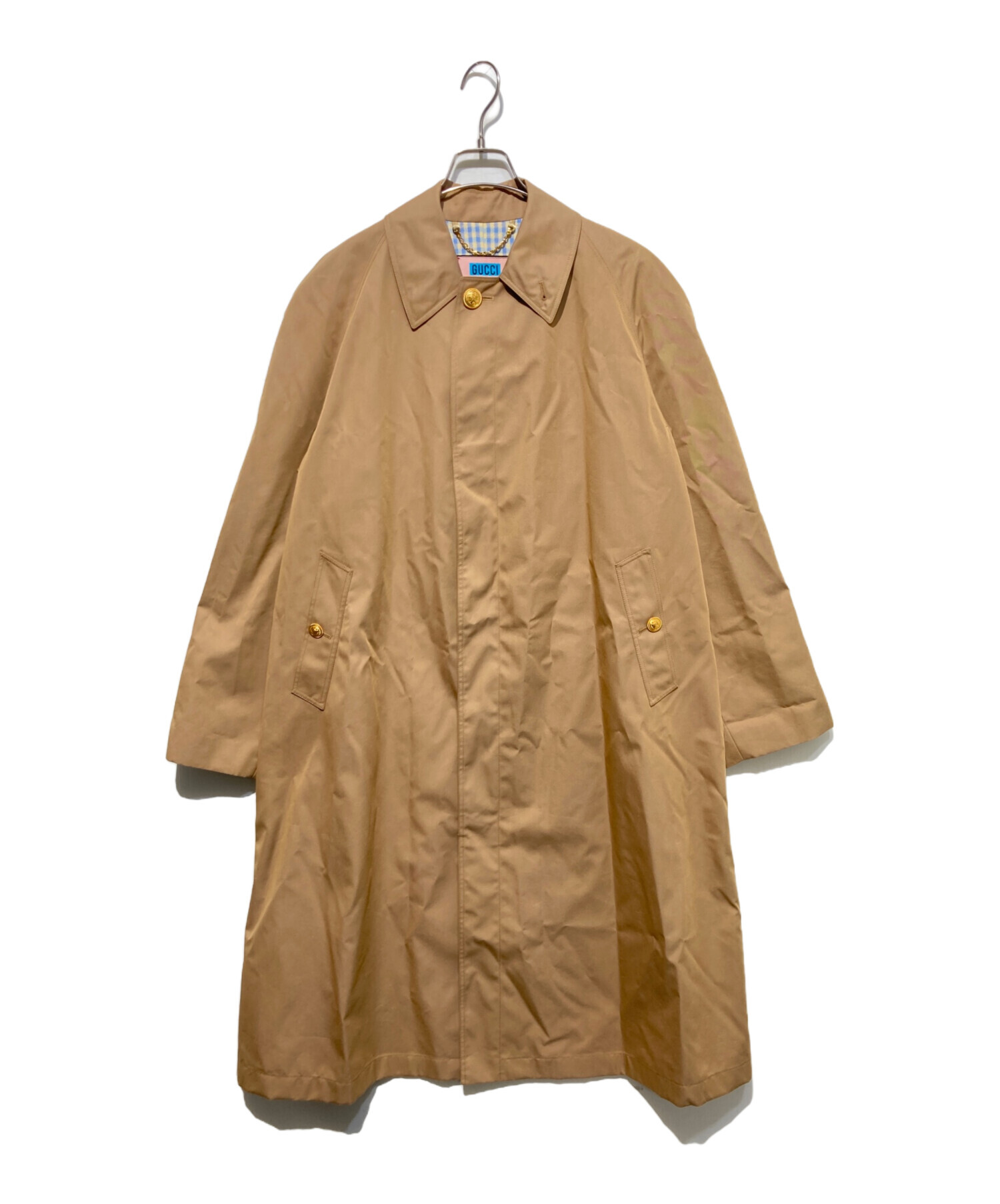 中古・古着通販】GUCCI (グッチ) コットンギャバ金ボタントレンチ