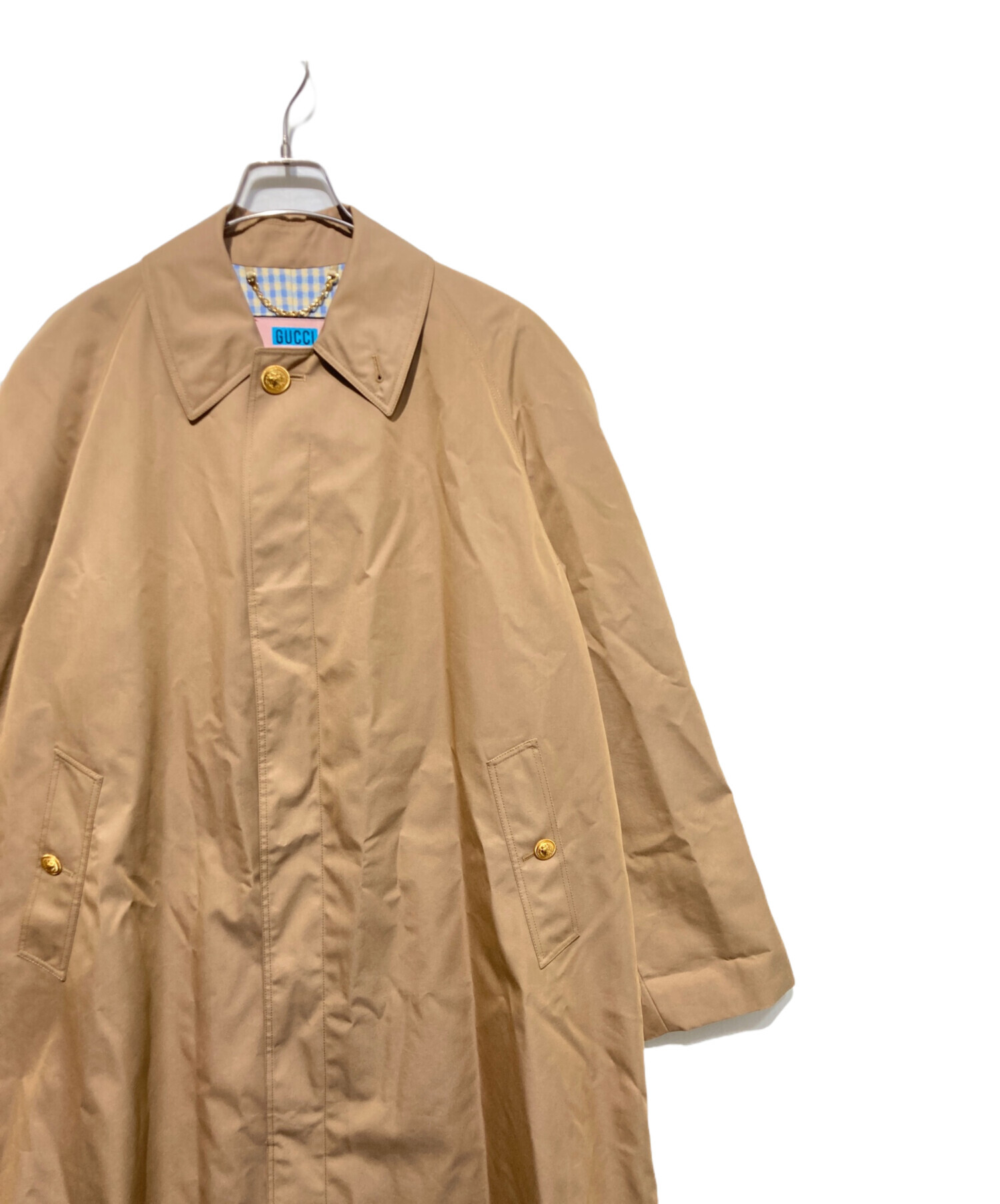 中古・古着通販】GUCCI (グッチ) コットンギャバ金ボタントレンチ