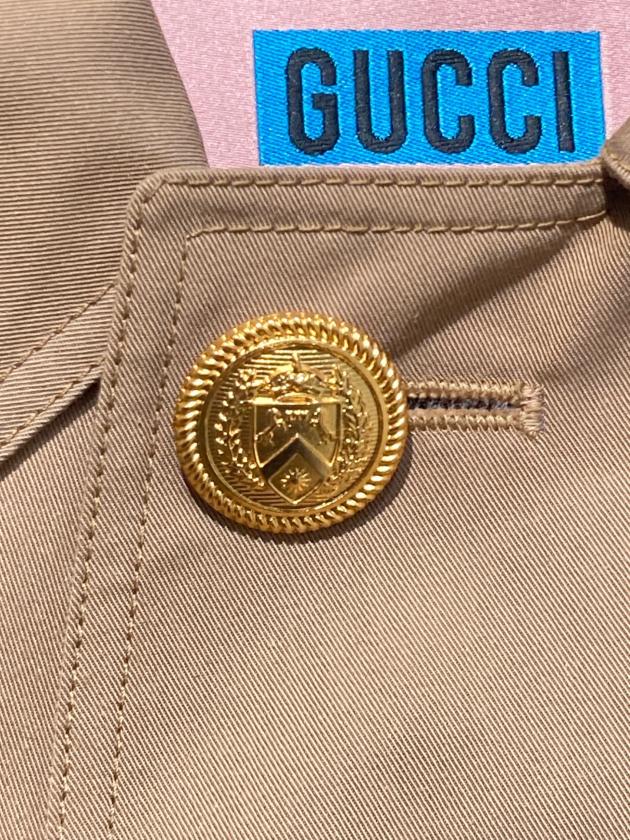 中古・古着通販】GUCCI (グッチ) コットンギャバ金ボタントレンチ