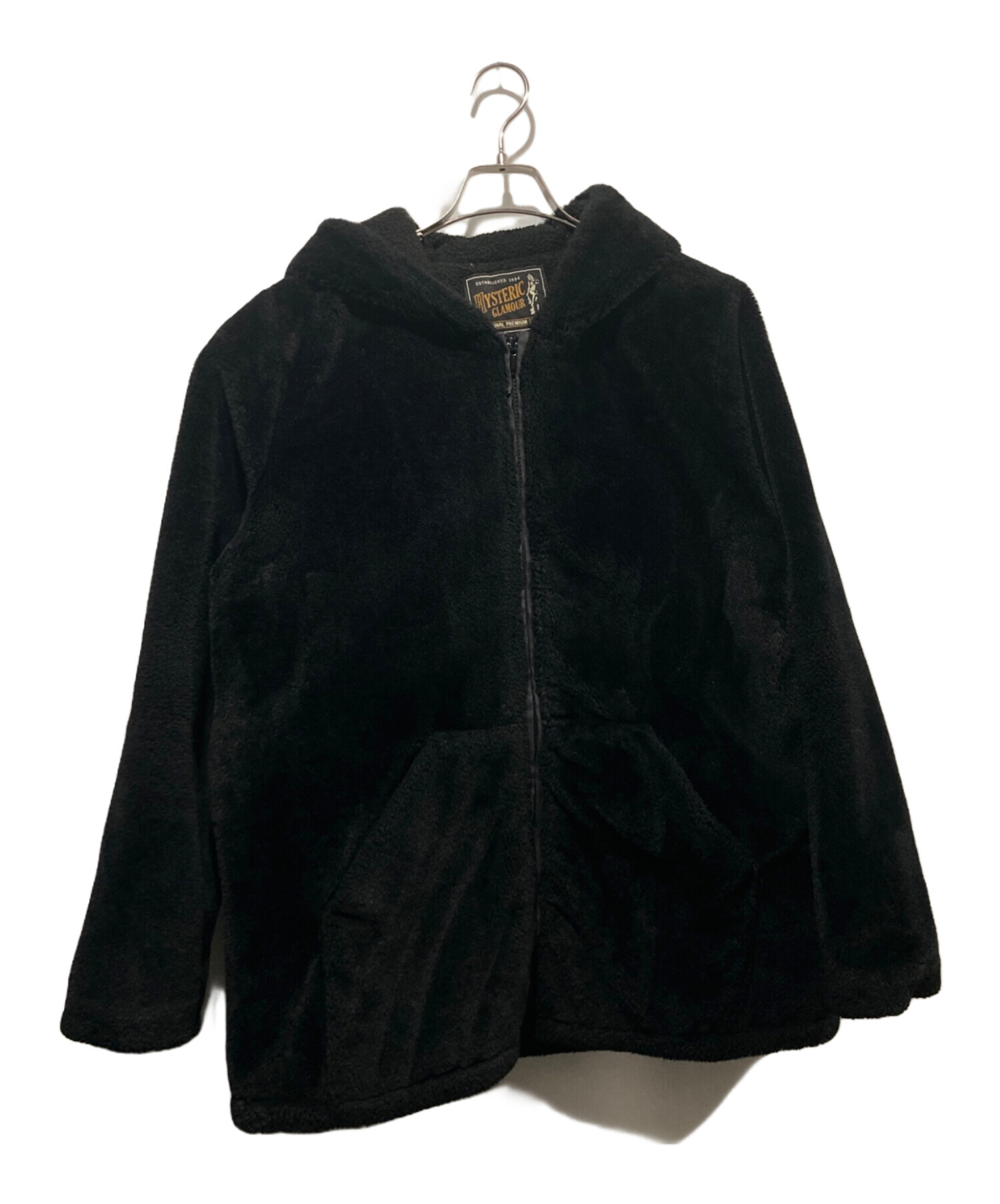 HYSTERIC GLAMOUR ブラックアウタージャケット　ファージャケット 中古・古着通販】Hysteric Glamour (ヒステリックグラマー) バック刺繍