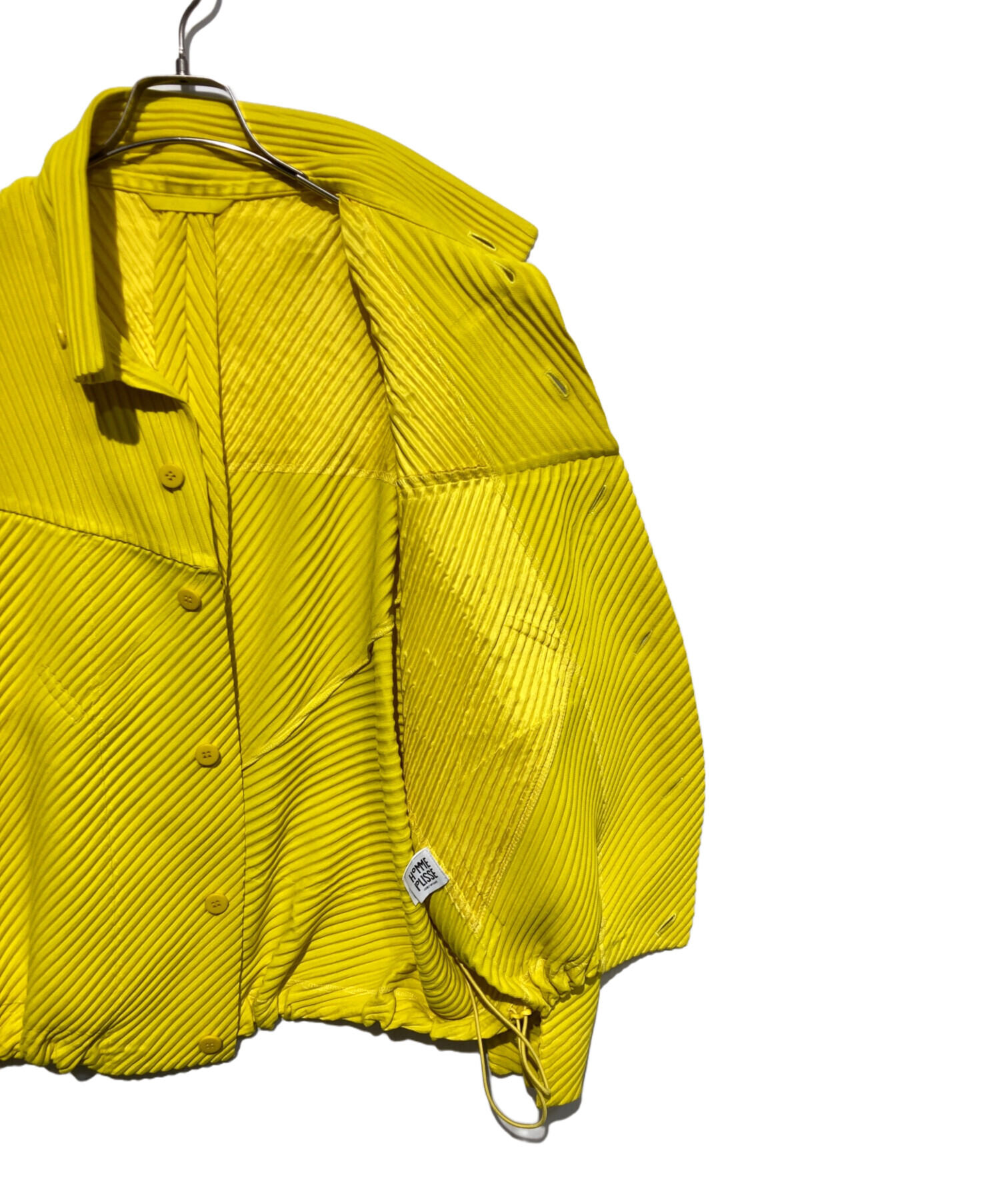 HOMME PLISSÉ サムホール プリーツカットソーイエロー 中古・古着通販】HOMME PLISSE ISSEY MIYAKE (オム プリッセ イッセイ