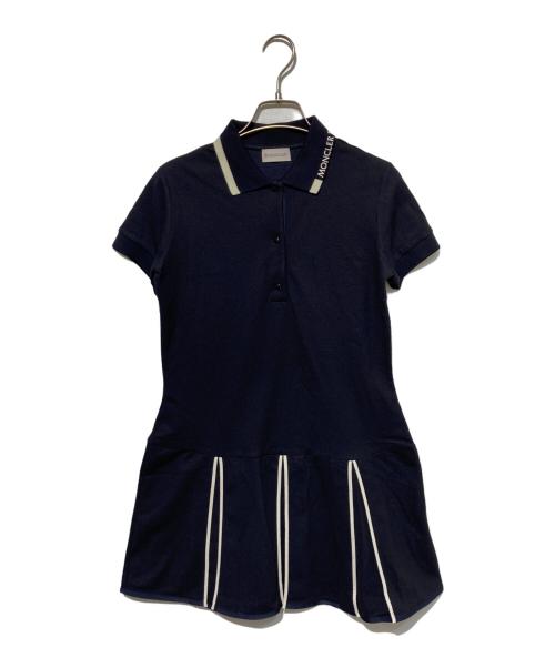A*K様 【極美品】モンクレール ポロワンピース トリコロール 紺×白 着丈 9 中古・古着通販】MONCLER (モンクレール) ポロワンピース ネイビー