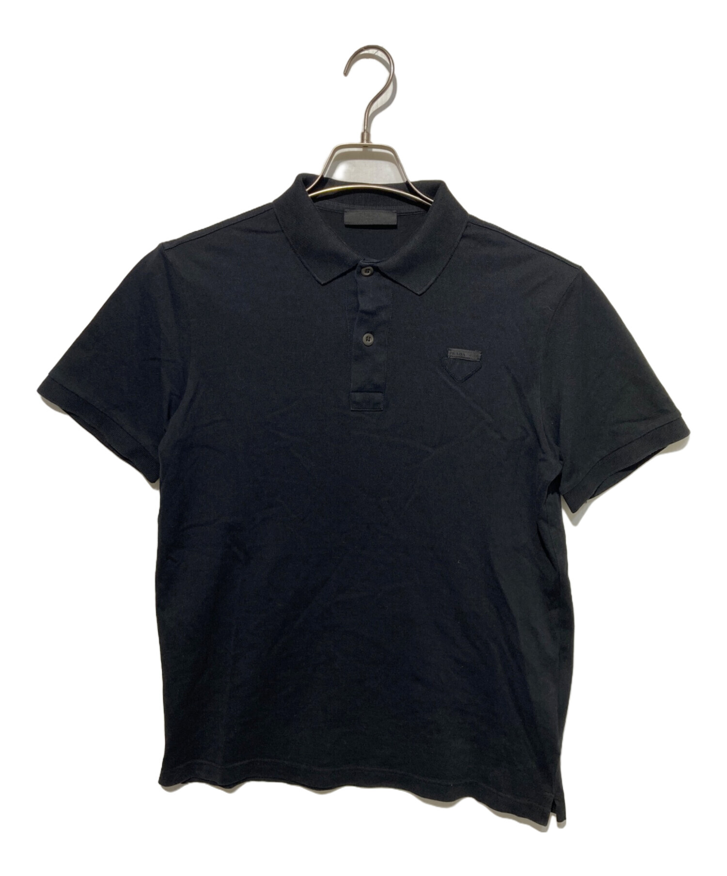 PRADA 三角ロゴ ポロシャツ　Lサイズ 中古・古着通販】PRADA (プラダ) PIQUETトライアングルロゴポロシャツ